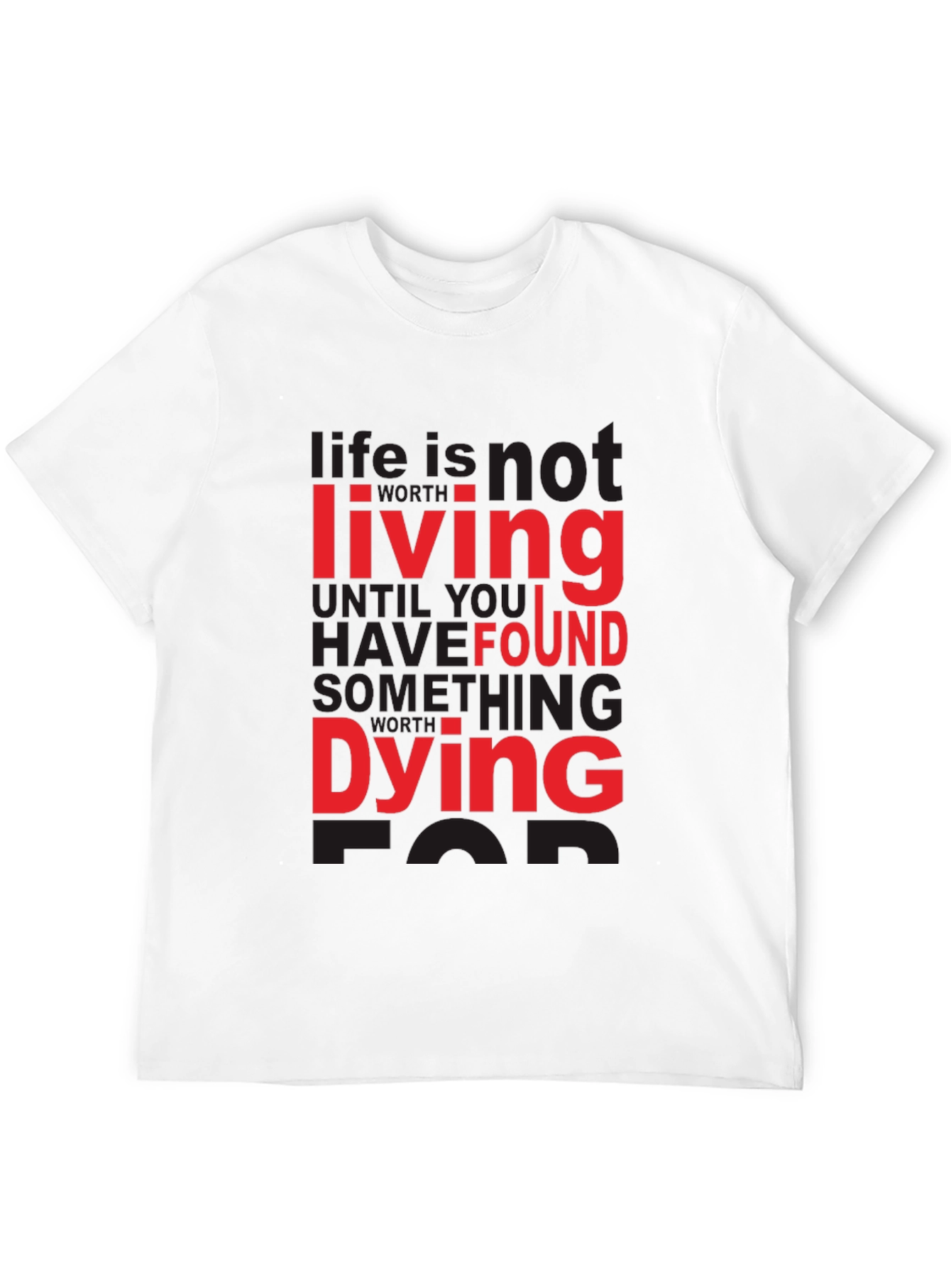 Life is not Living Graphic Tee - Black T-Shirt