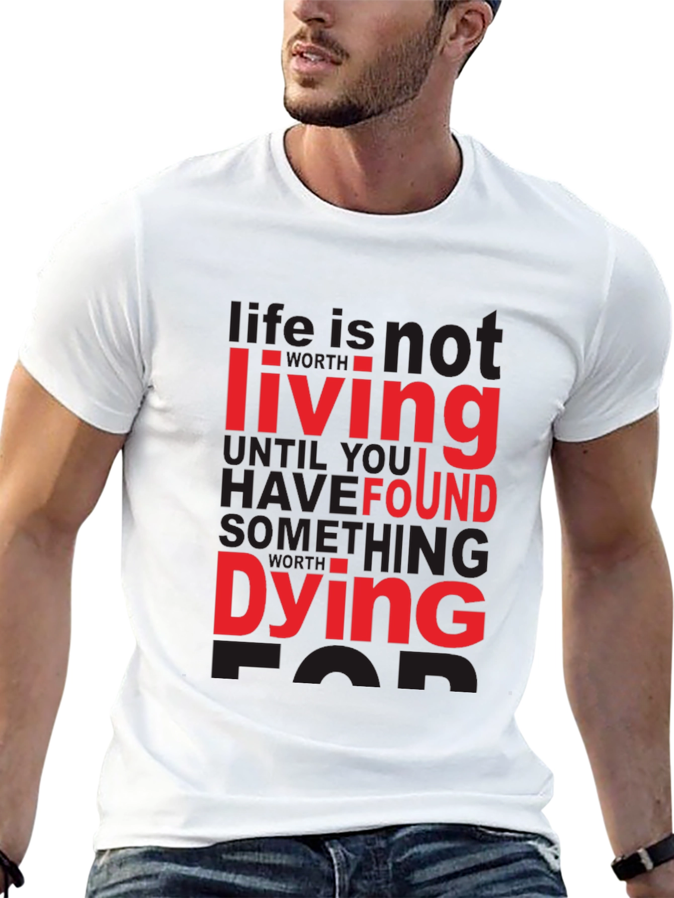 Life is not Living Graphic Tee - Black T-Shirt