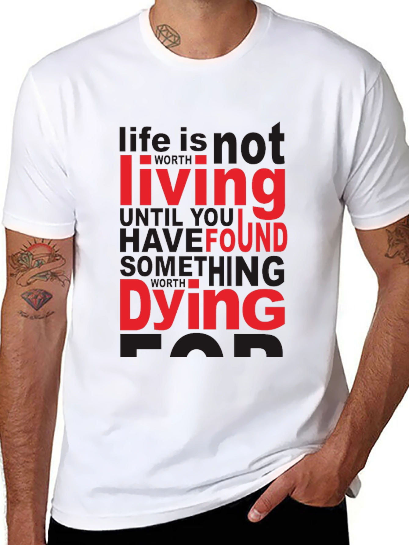Life is not Living Graphic Tee - Black T-Shirt