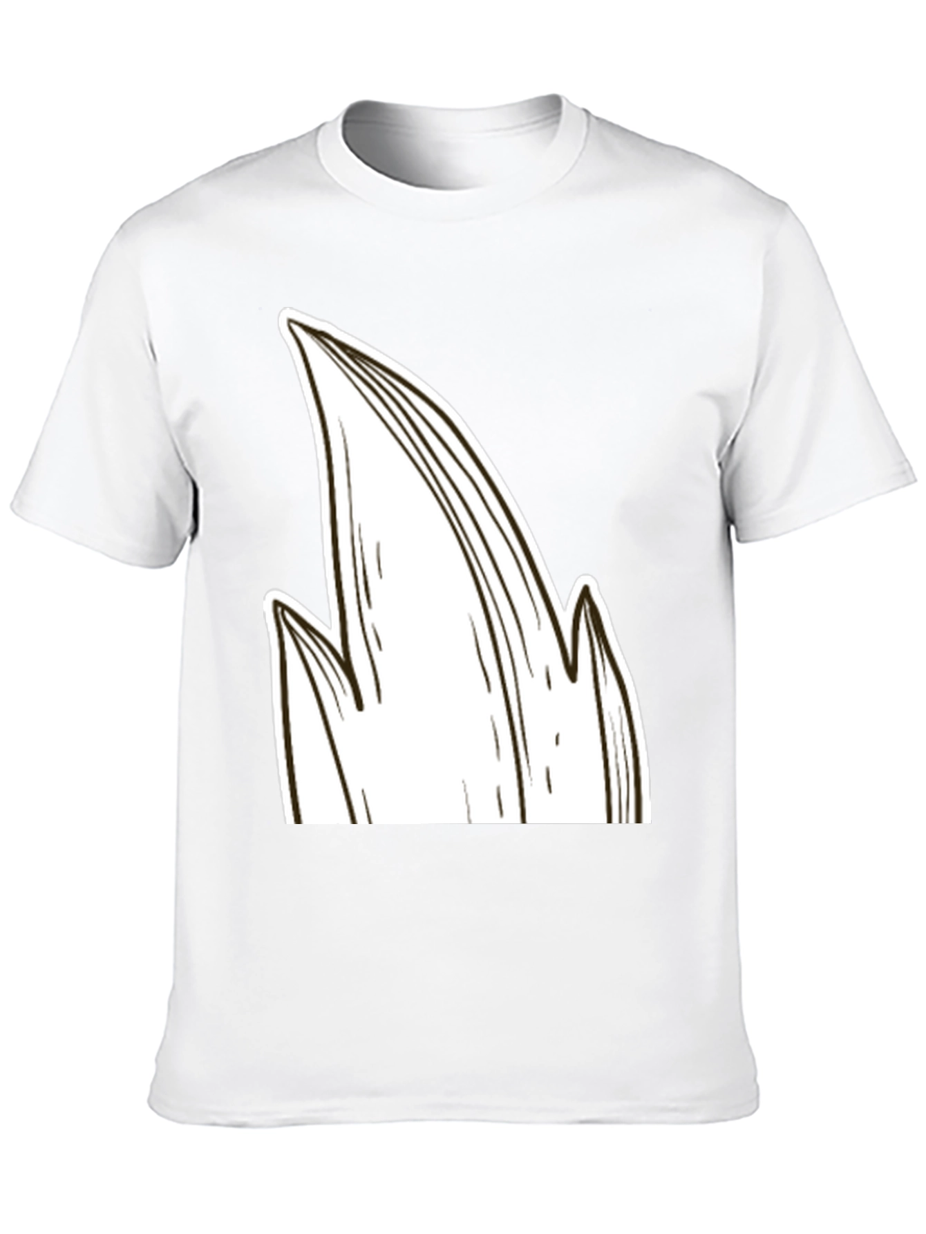 Unique Graphic Tee: Abstract Leaf Design