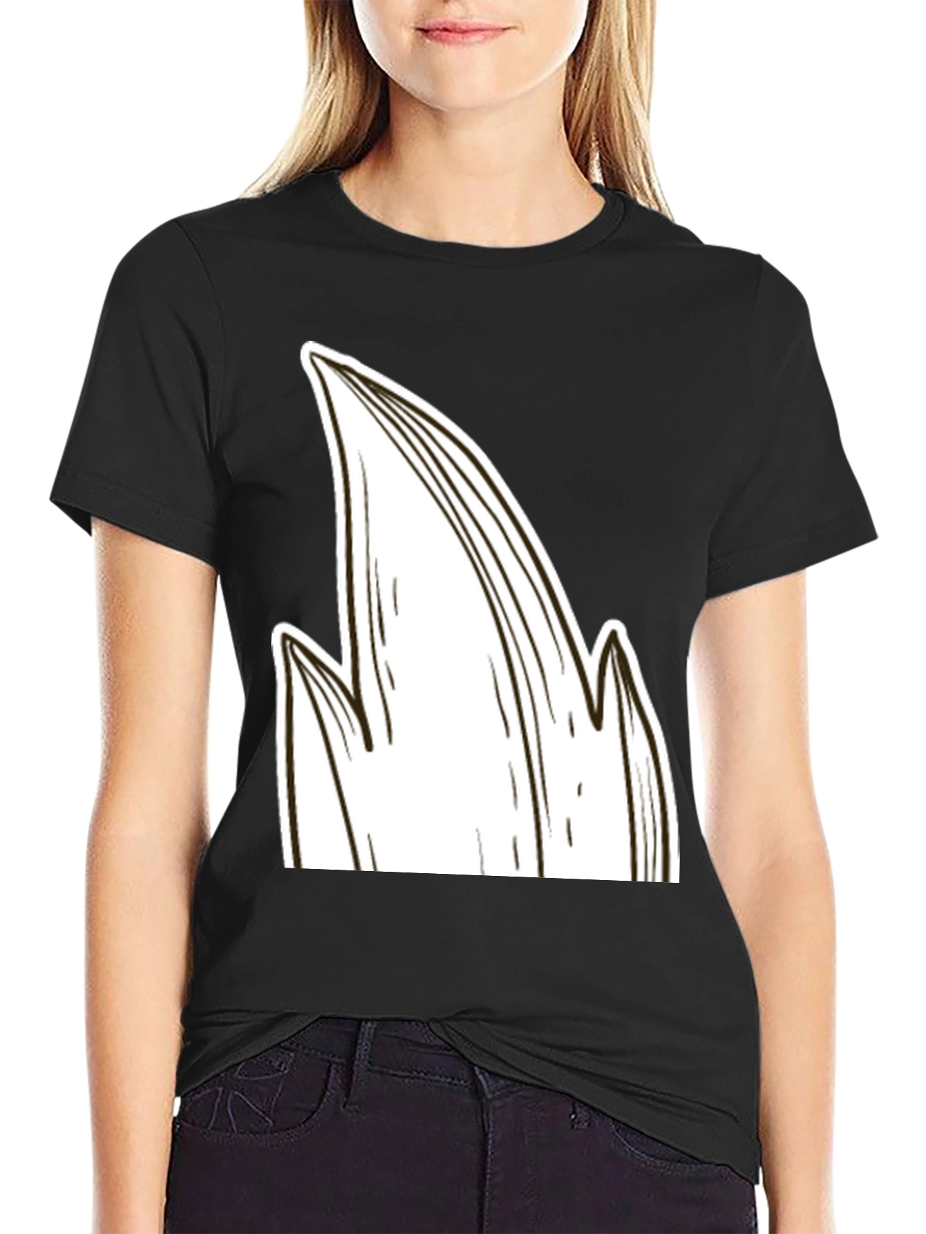 Unique Graphic Tee: Abstract Leaf Design