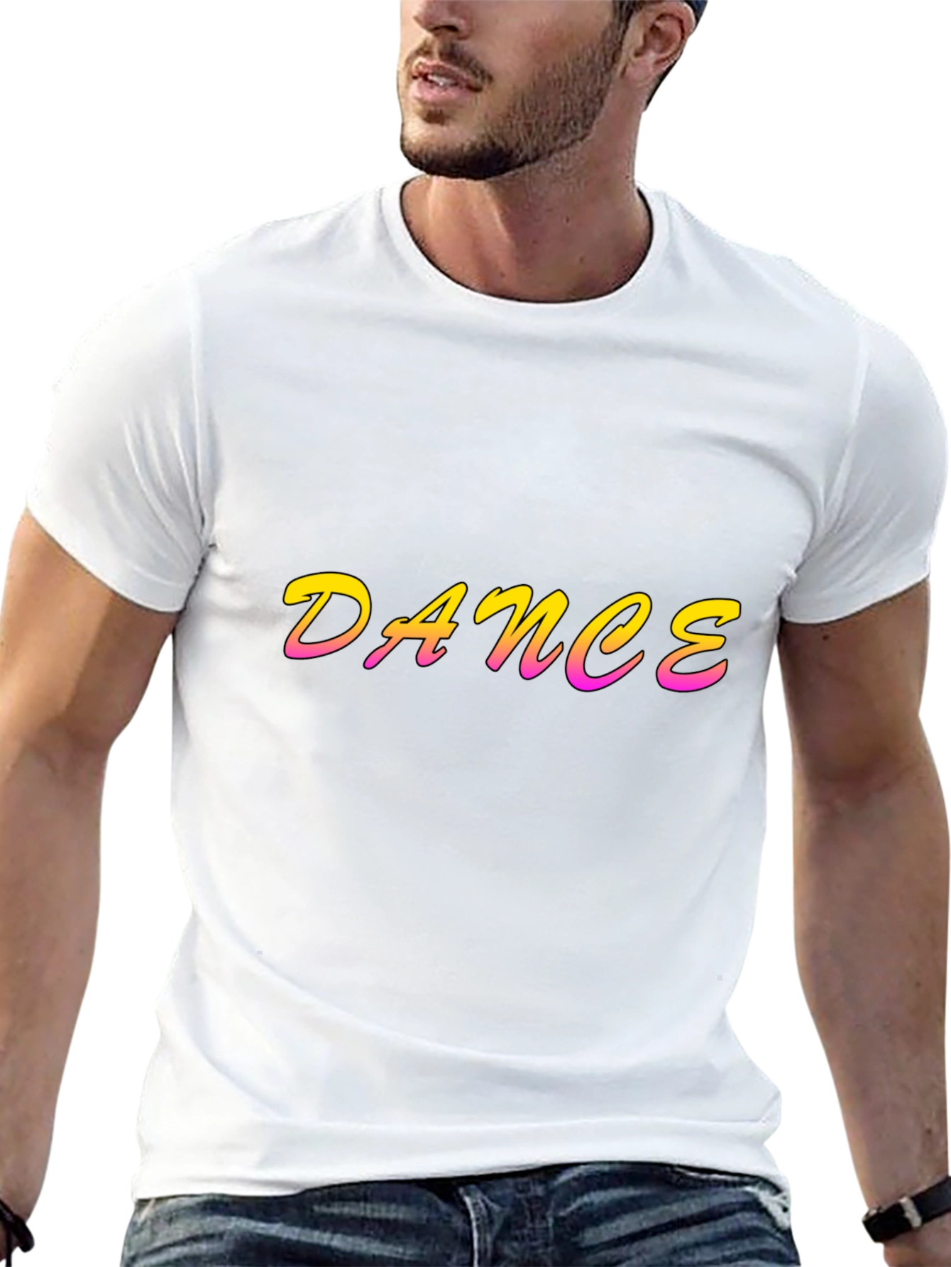 DANCE Graphic Print Crew Neck T-Shirt
