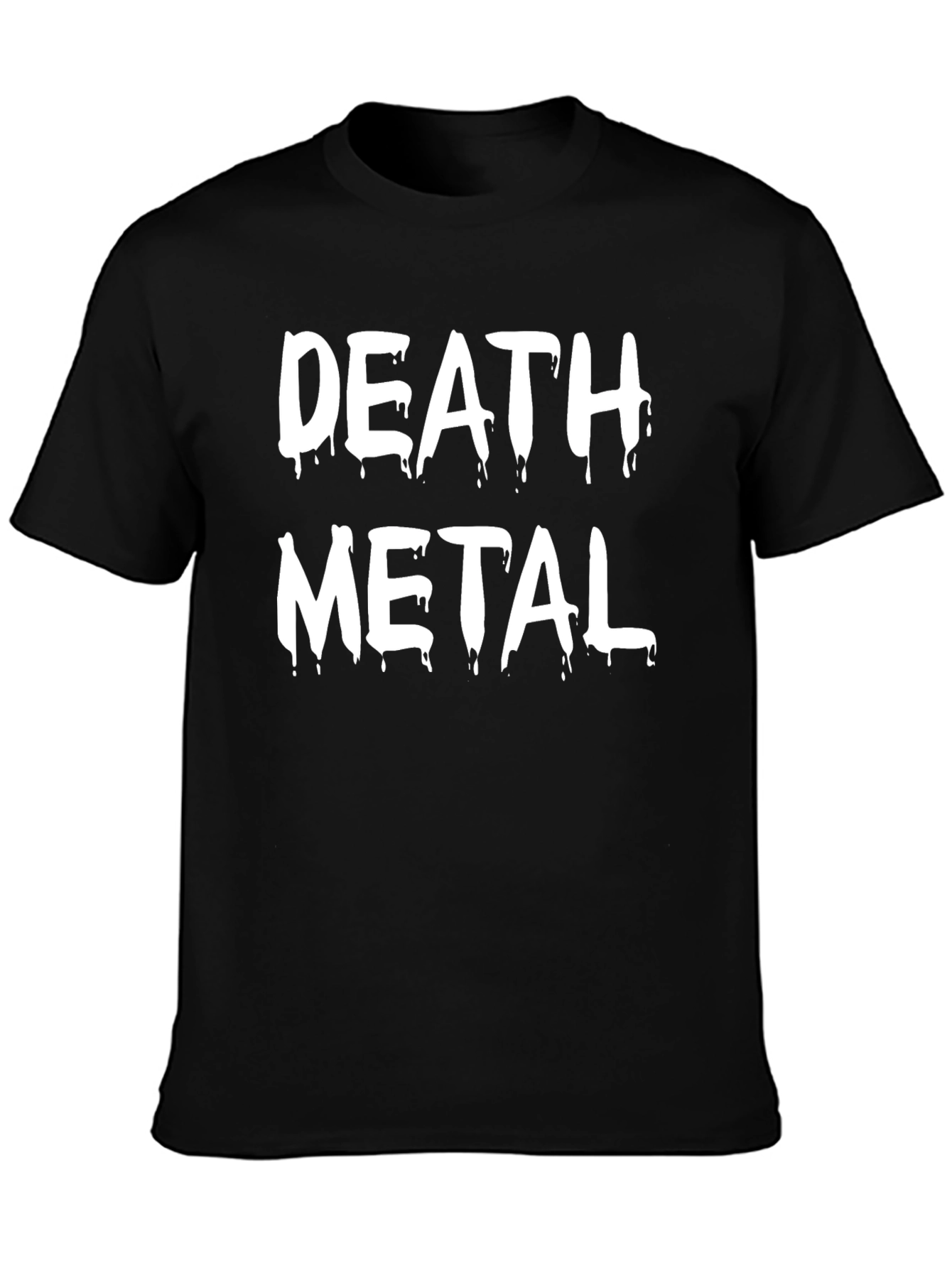 Death Metal Graphic Tee - Black Cotton Shirt