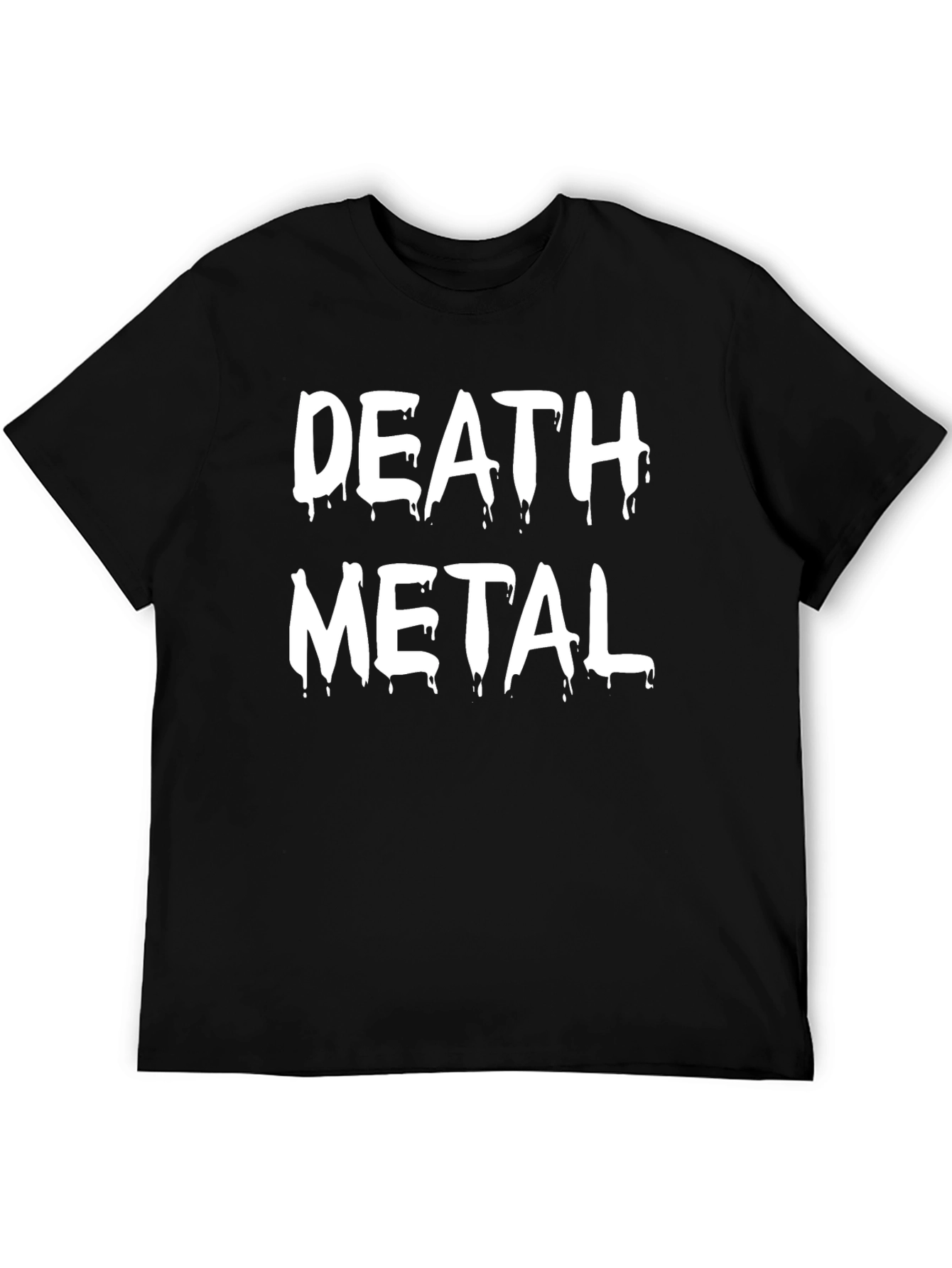 Death Metal Graphic Tee - Black Cotton Shirt