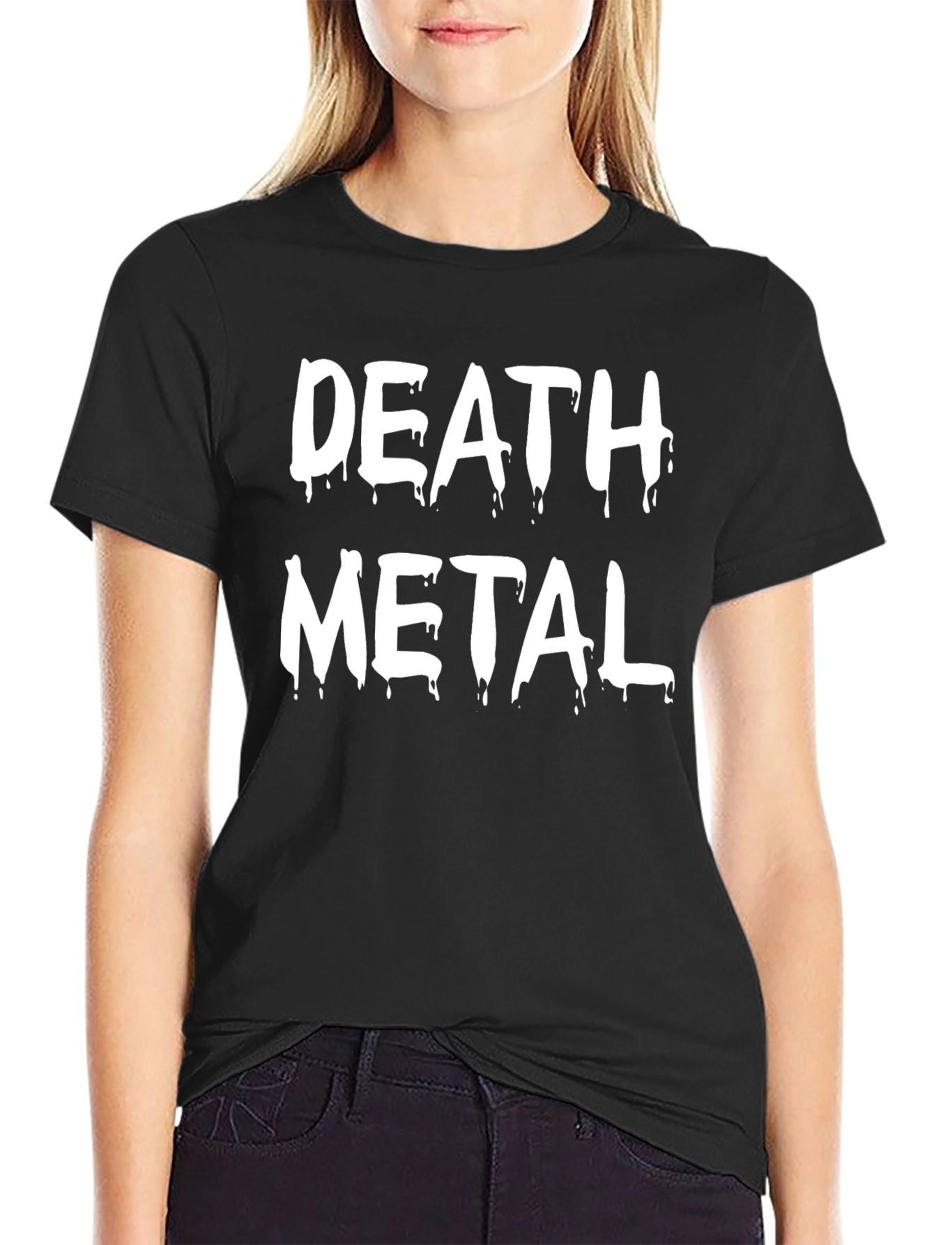 Death Metal Graphic Tee - Black Cotton Shirt