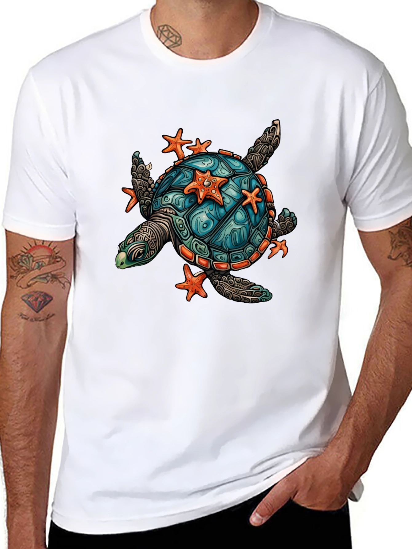 Turtle & Starfish Graphic Tee - Unisex