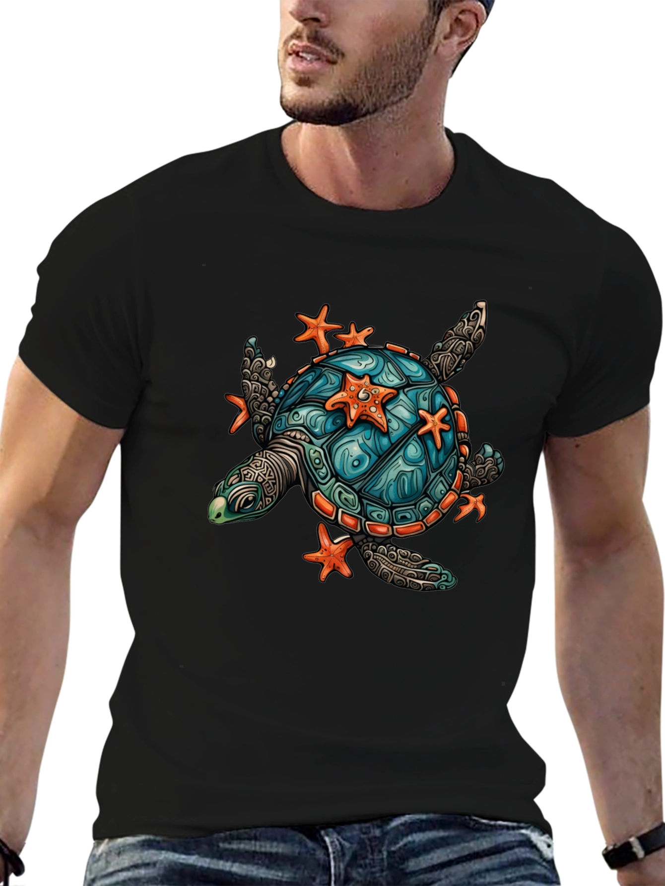 Turtle & Starfish Graphic Tee - Unisex