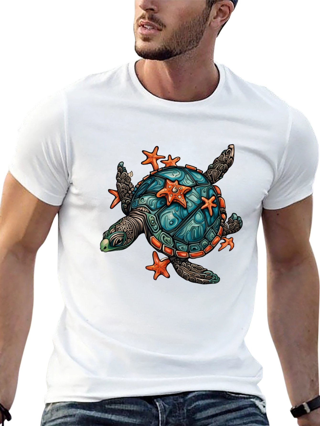 Turtle & Starfish Graphic Tee - Unisex