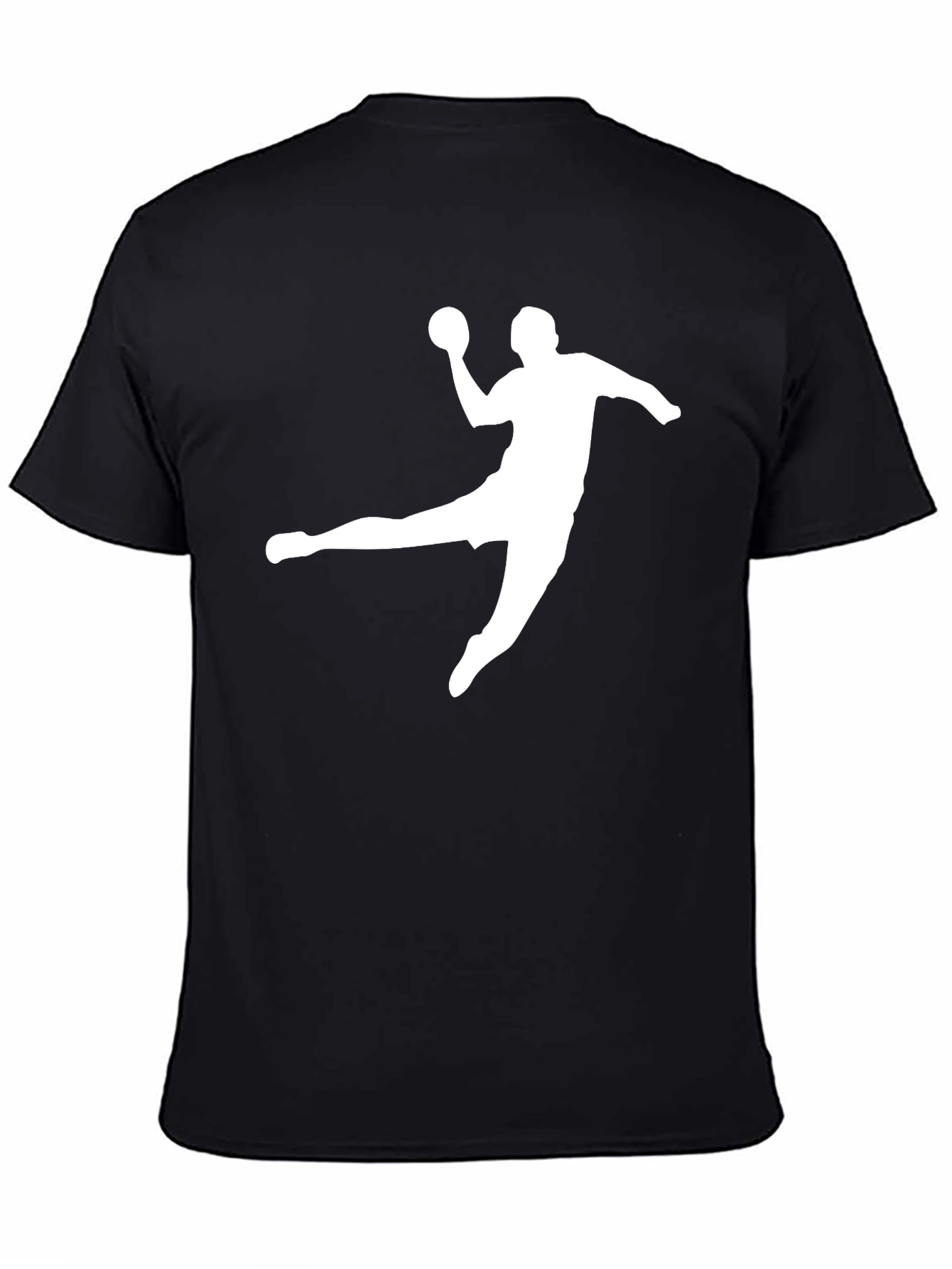 Handball Player Graphic T-Shirt - Black