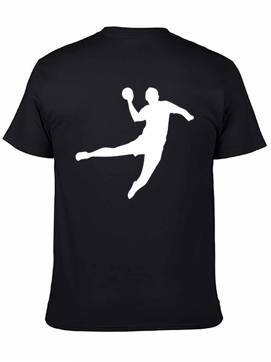 Handball Player Graphic T-Shirt - Black