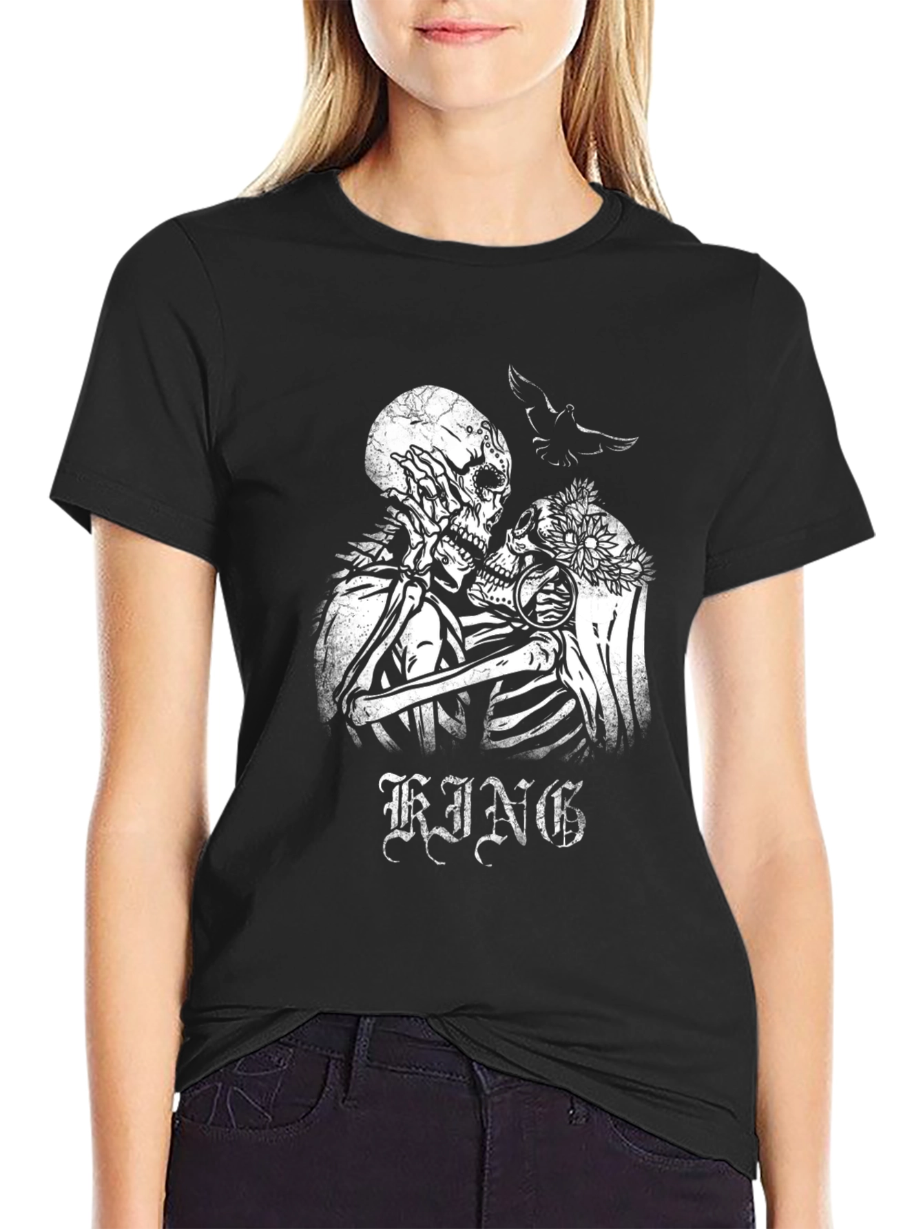 Skeleton Couple Graphic Tee - King