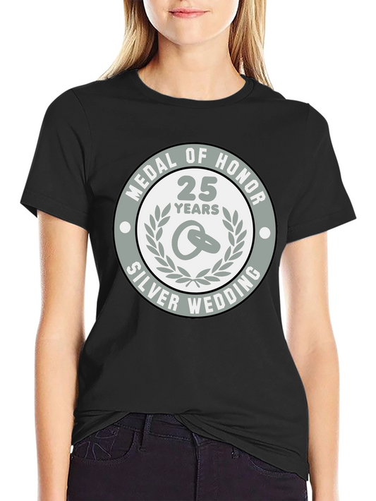 Silver Wedding Anniversary T-Shirt - Medal of Honor 25 Years