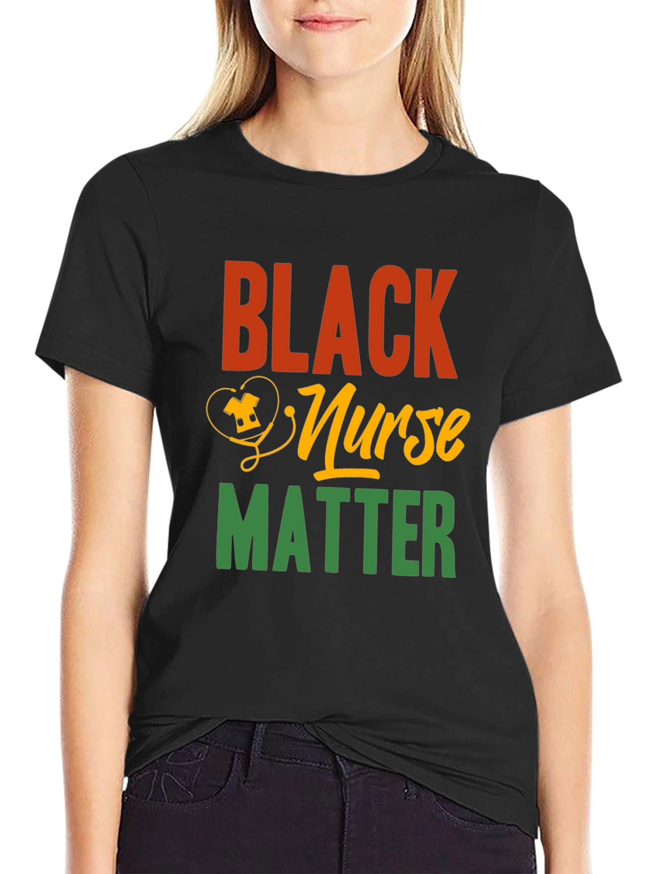Black Nurse Matter Graphic Tee