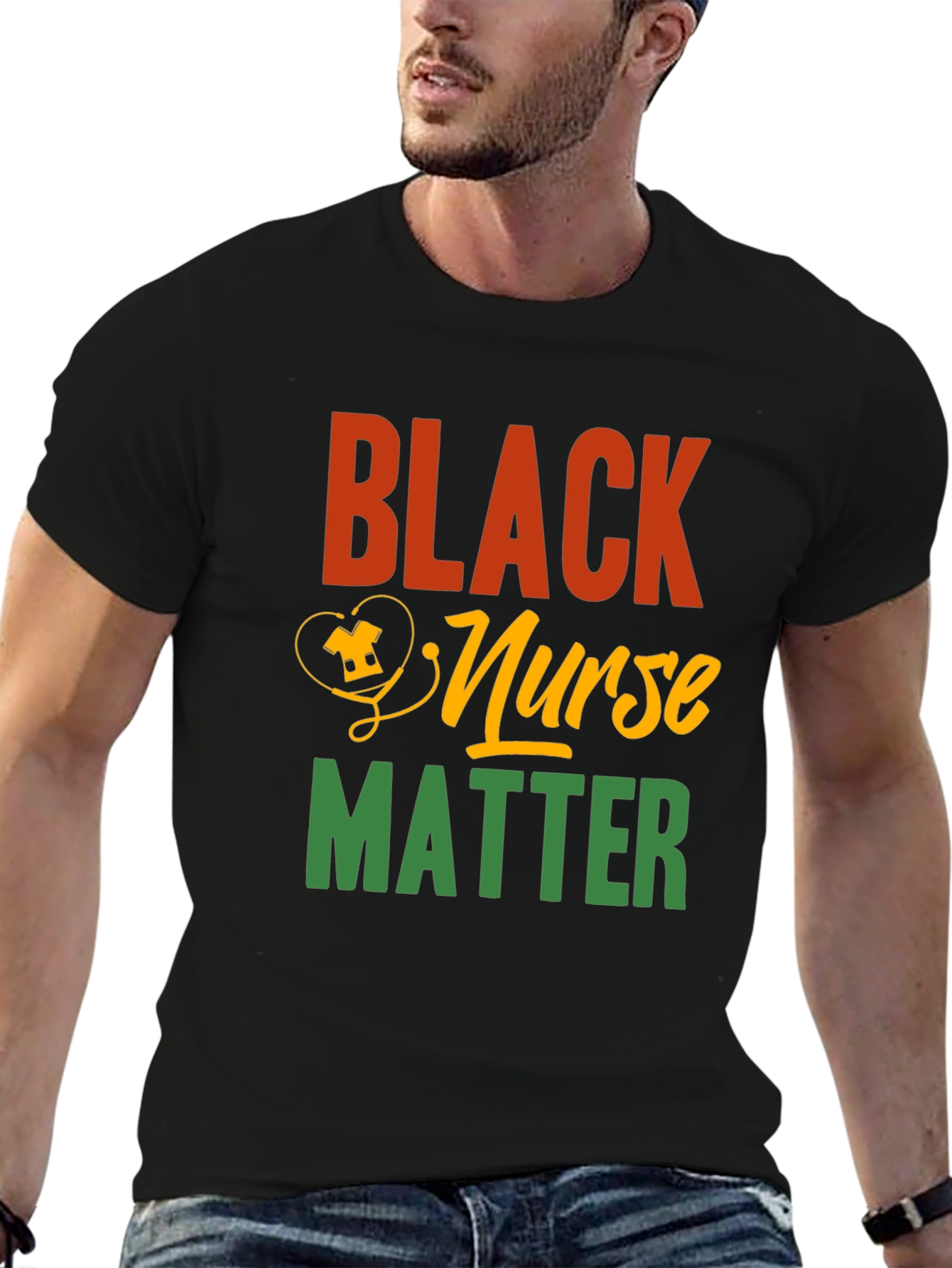 Black Nurse Matter Graphic Tee