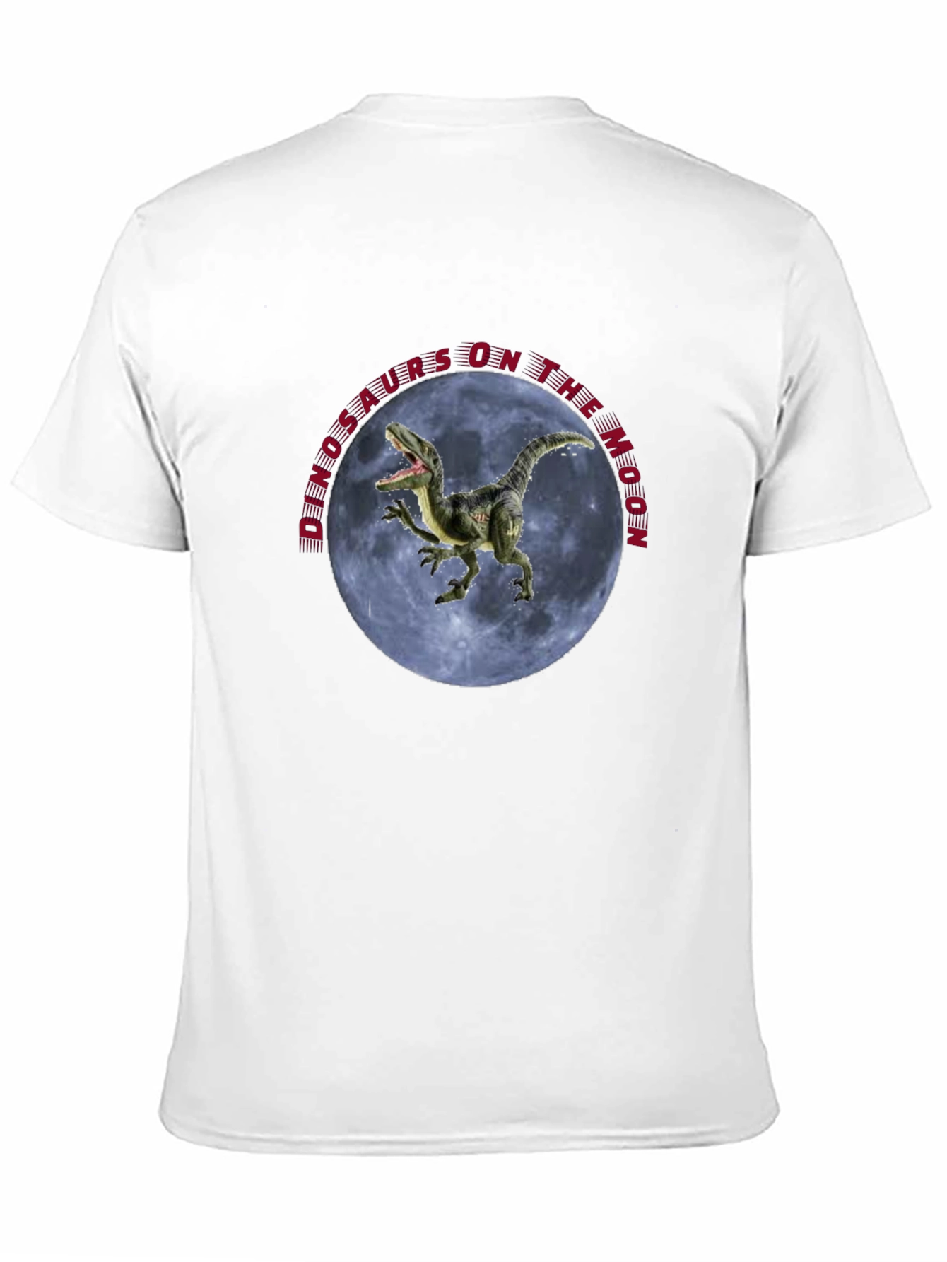 Dinosaurs on the Moon Black T-Shirt