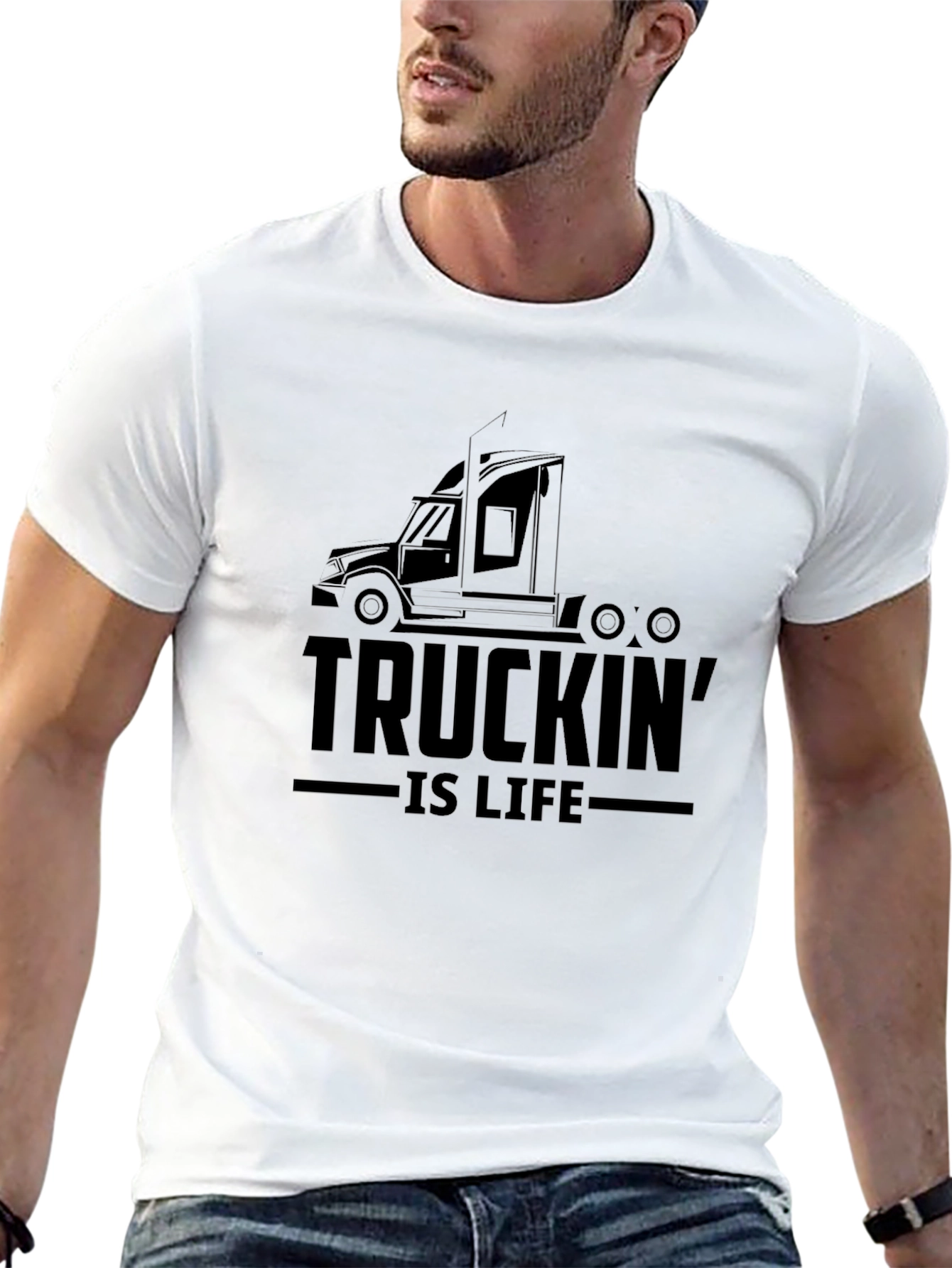 Truckin is Life Black T-Shirt