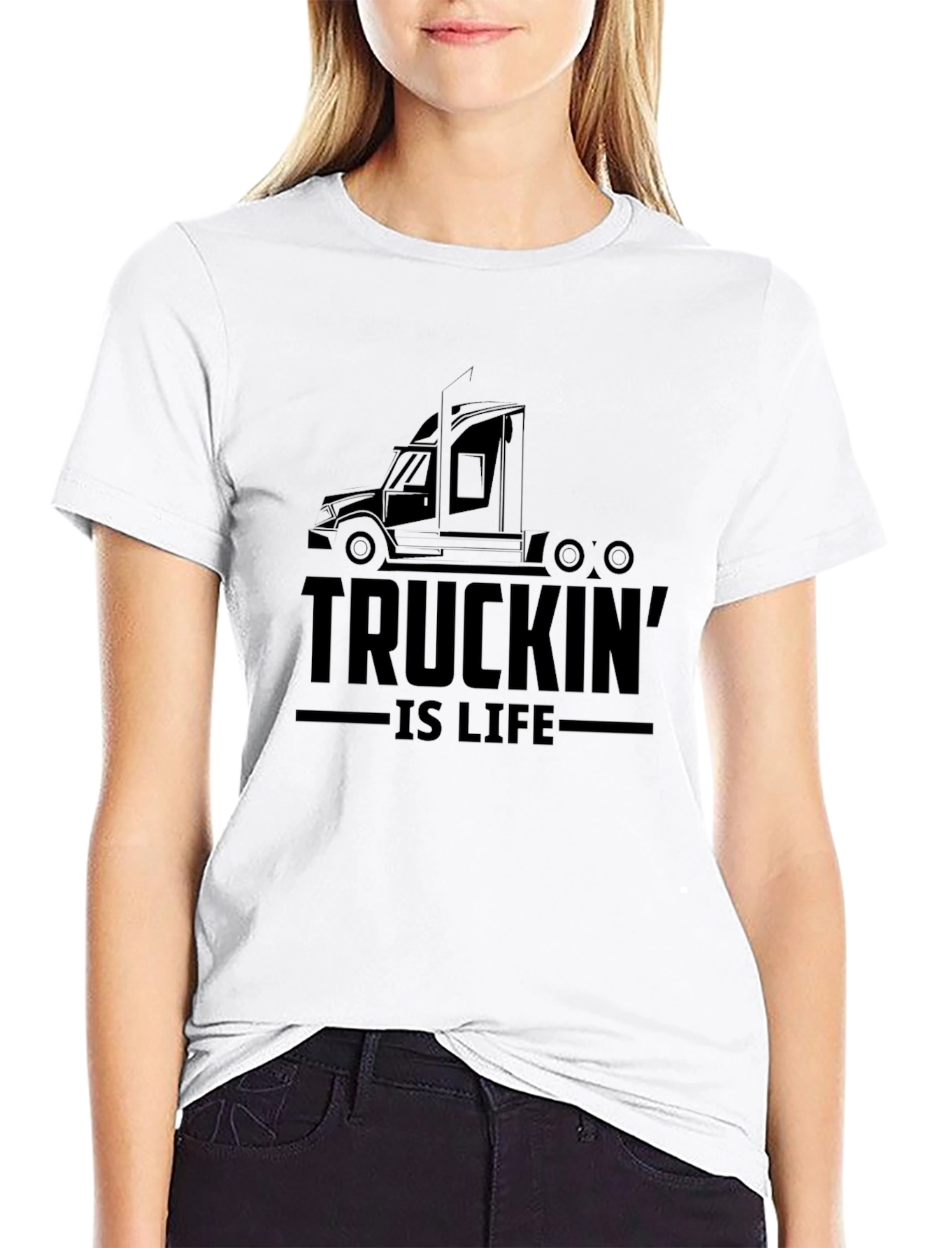 Truckin is Life Black T-Shirt