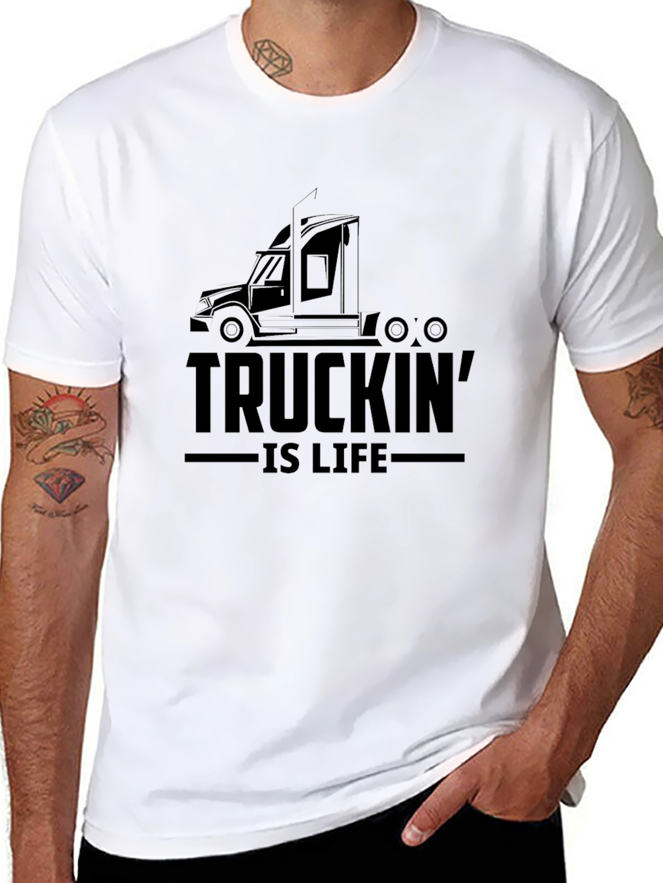 Truckin is Life Black T-Shirt