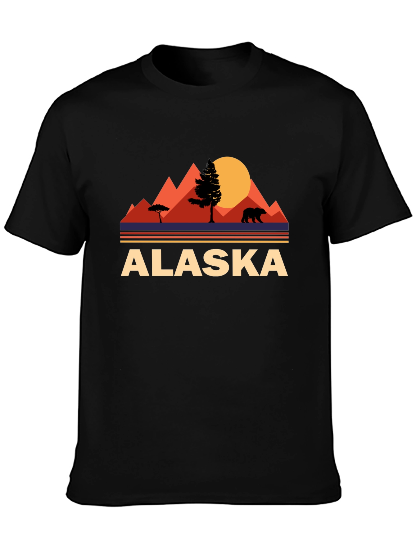 Alaska Bear Mountain Graphic T-Shirt