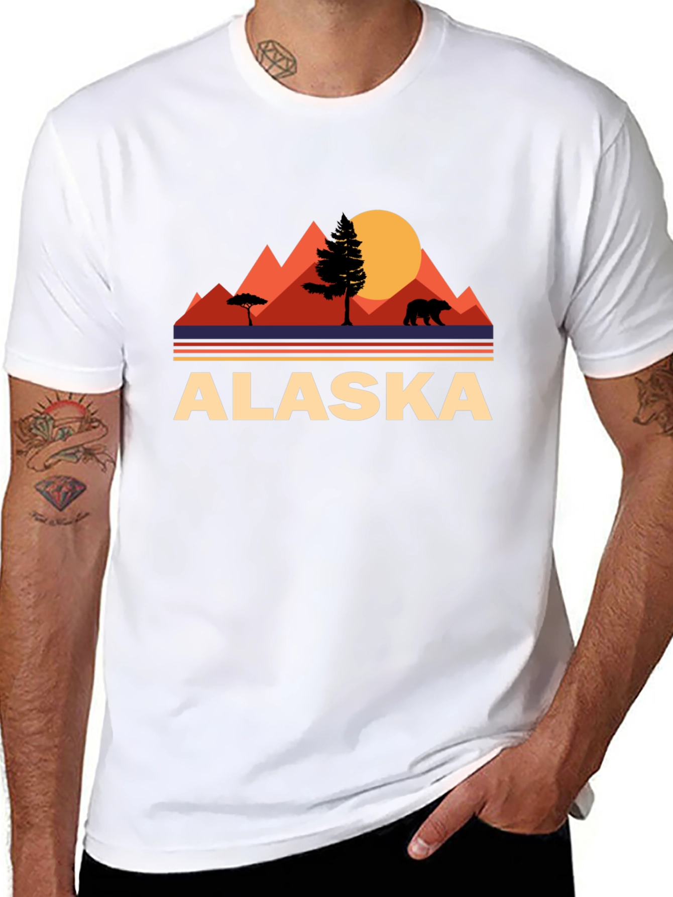 Alaska Bear Mountain Graphic T-Shirt