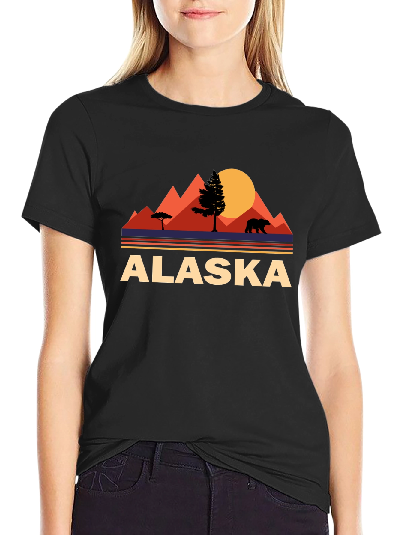 Alaska Bear Mountain Graphic T-Shirt