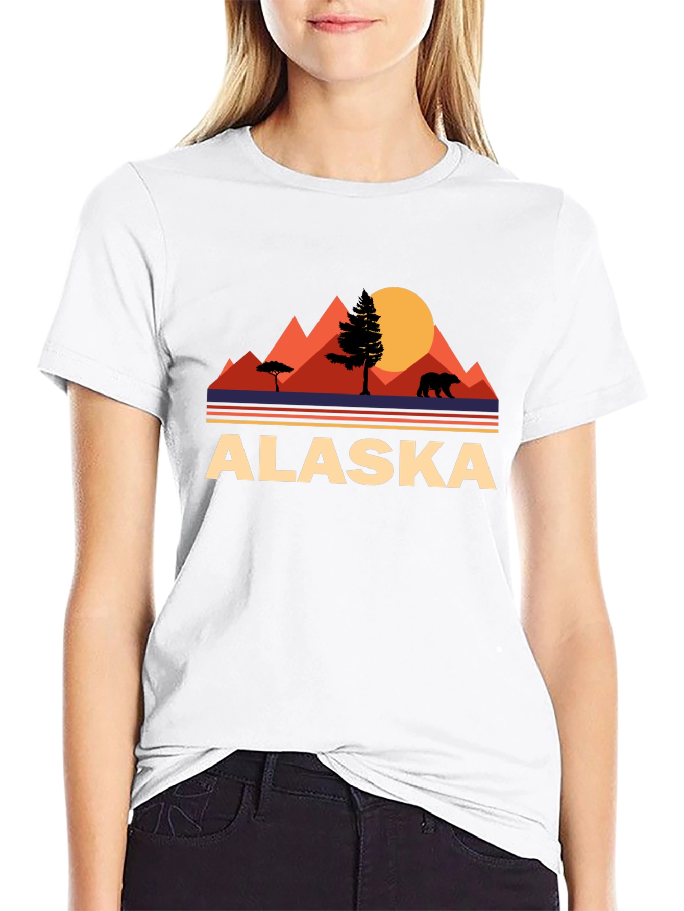 Alaska Bear Mountain Graphic T-Shirt
