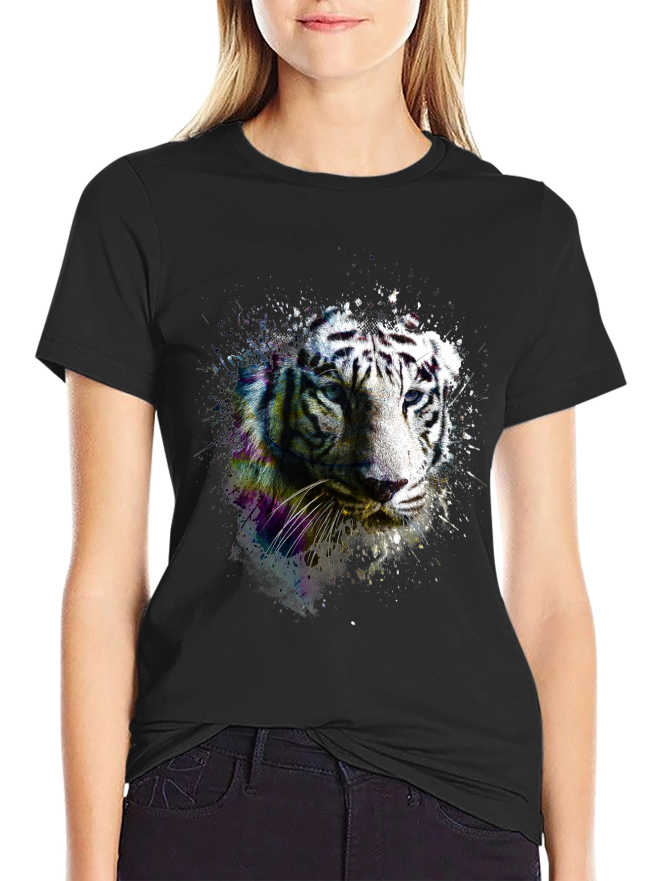 Black Tiger Graphic Tee - Mens Fashion