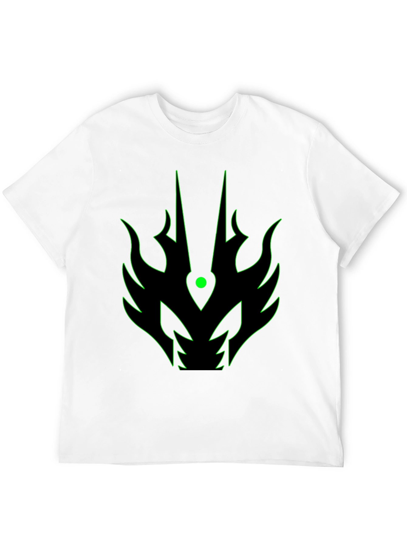 Mens Black T-Shirt with Green Dragon Graphic