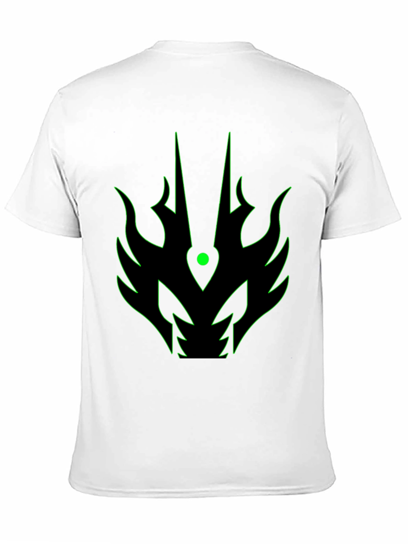 Mens Black T-Shirt with Green Dragon Graphic