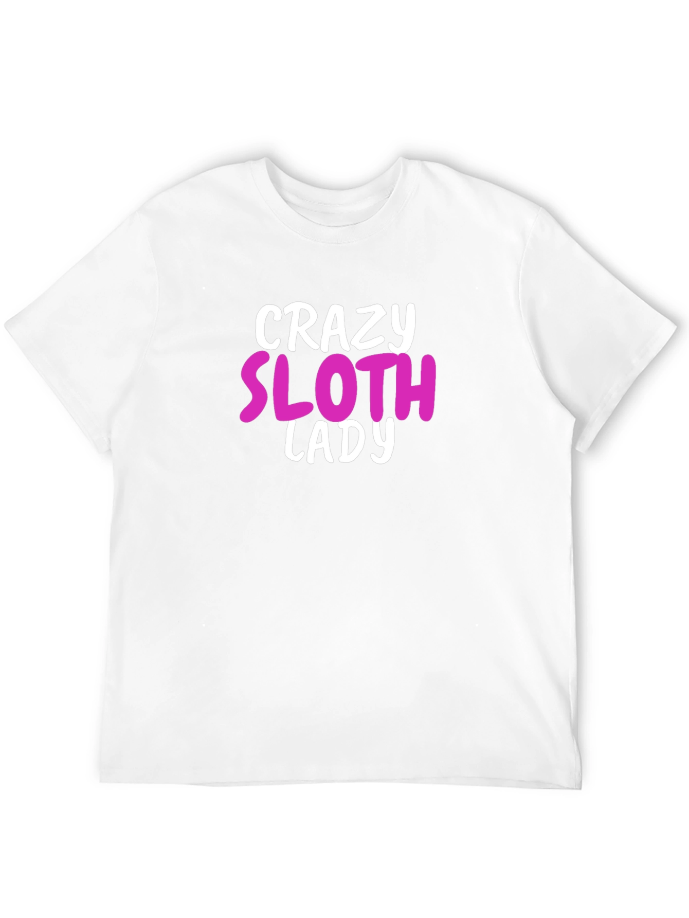 Crazy Sloth Lady Graphic Tee - Black Unisex T-Shirt