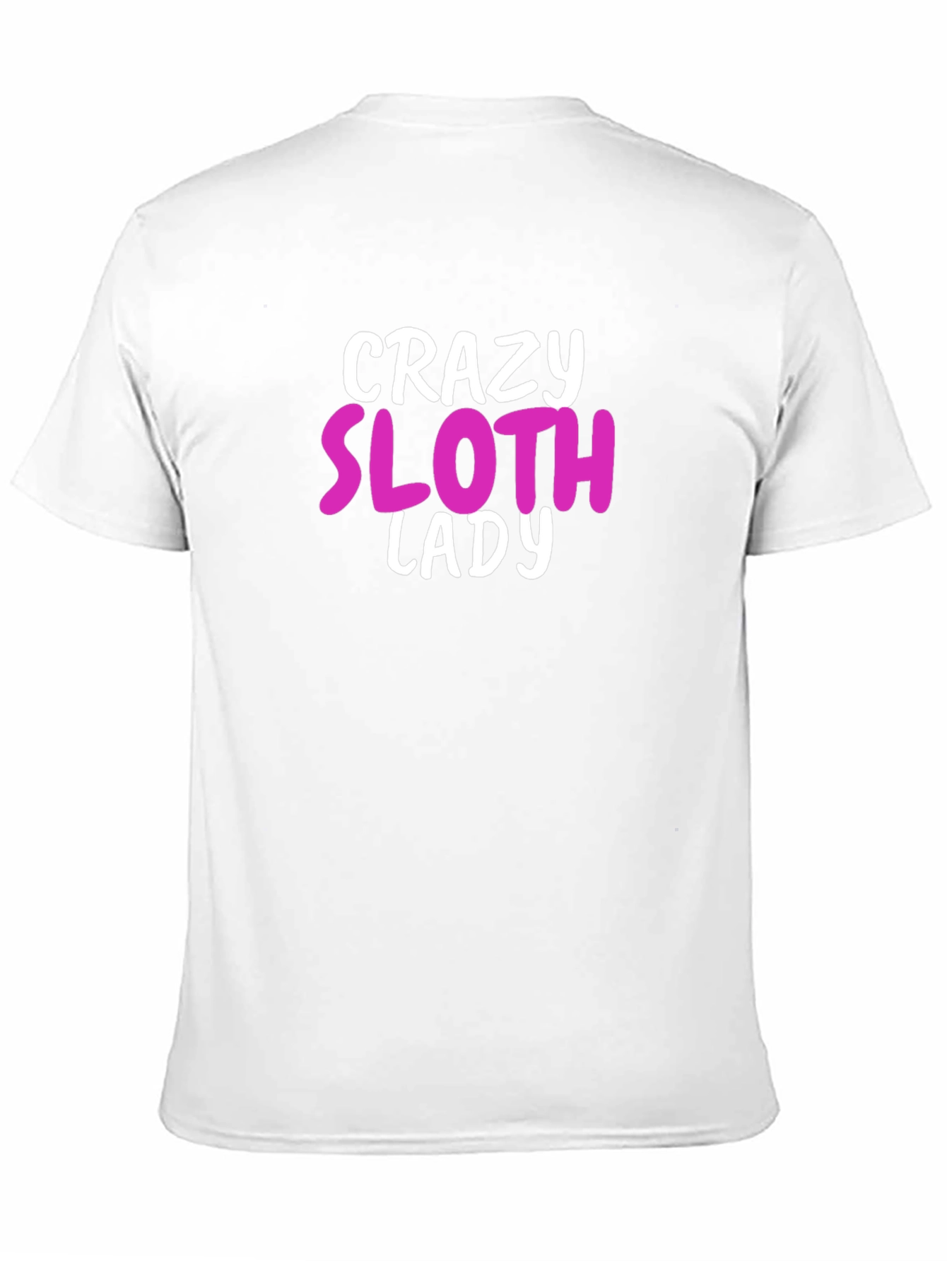 Crazy Sloth Lady Graphic Tee - Black Unisex T-Shirt