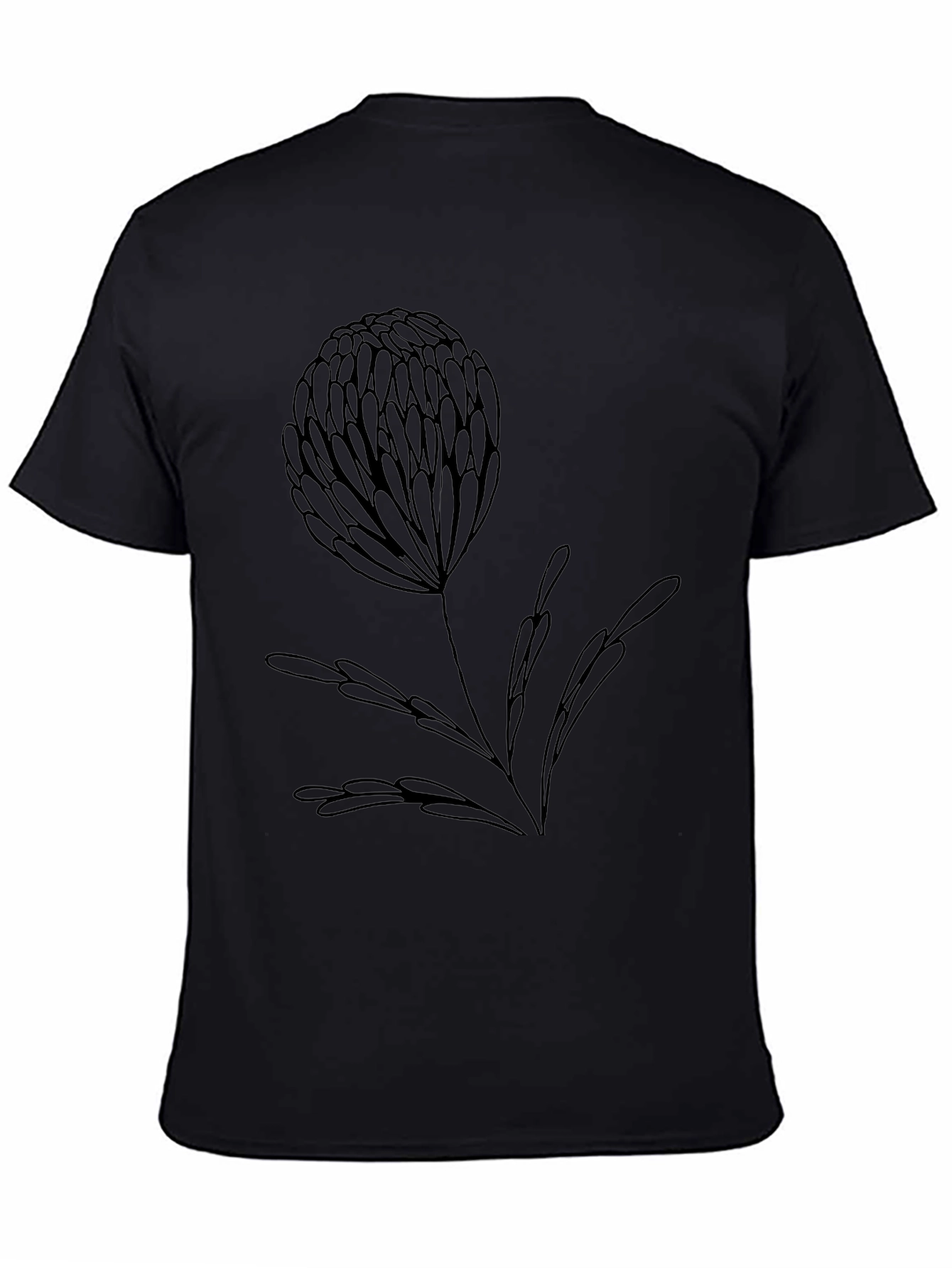 Elegant Black Floral Tee