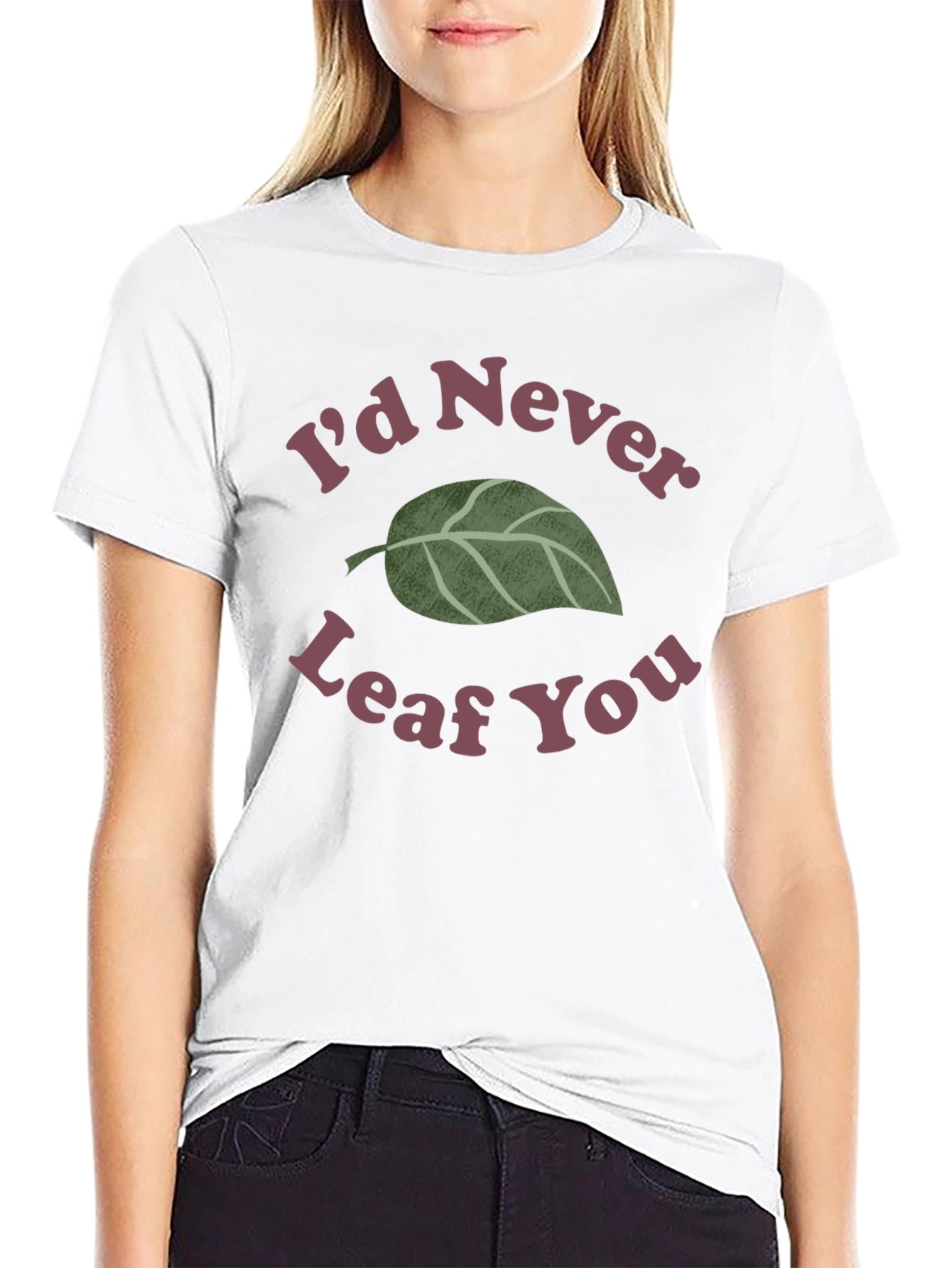 Id Never Leaf You Graphic Tee - Black T-Shirt