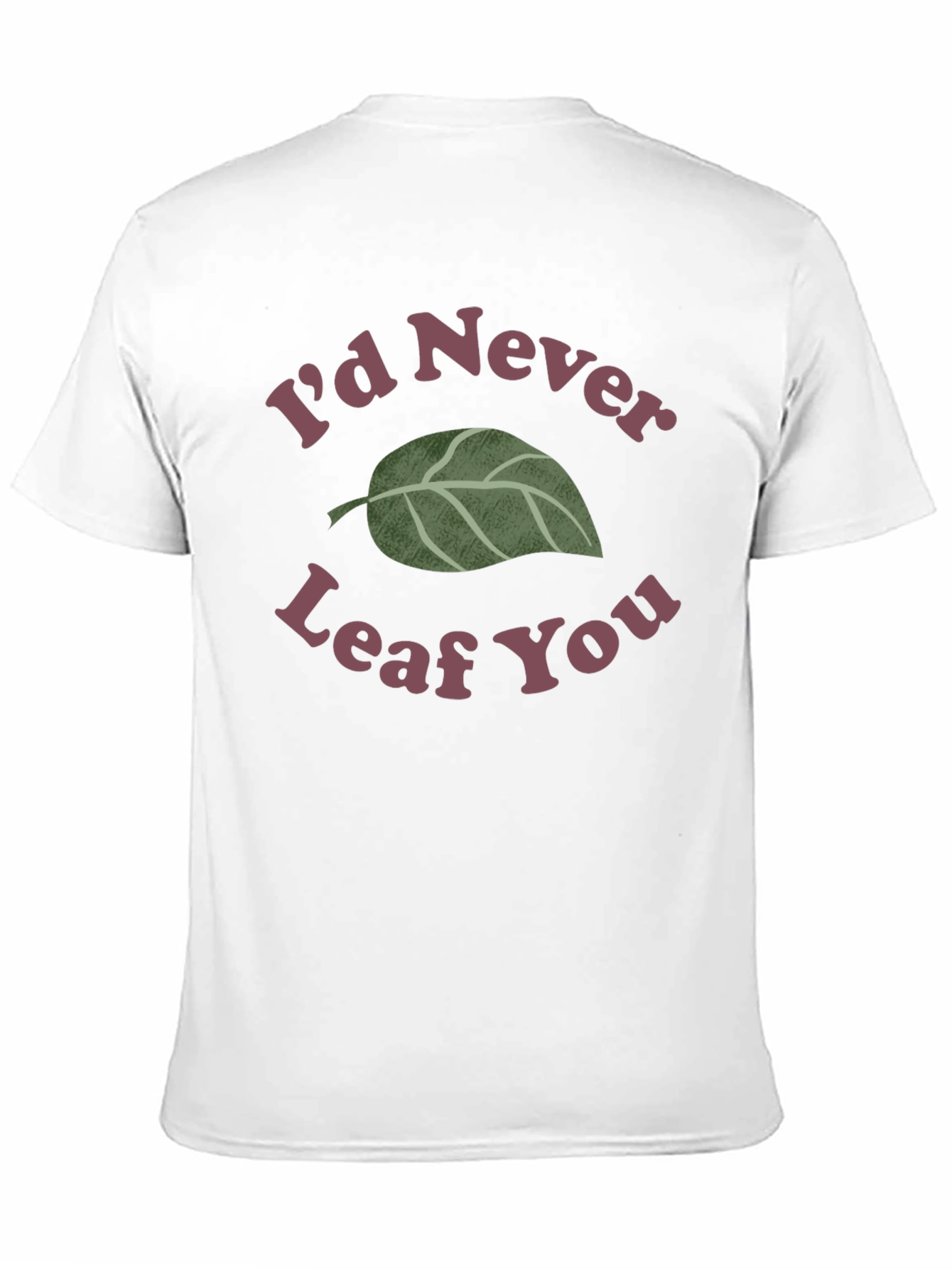 Id Never Leaf You Graphic Tee - Black T-Shirt