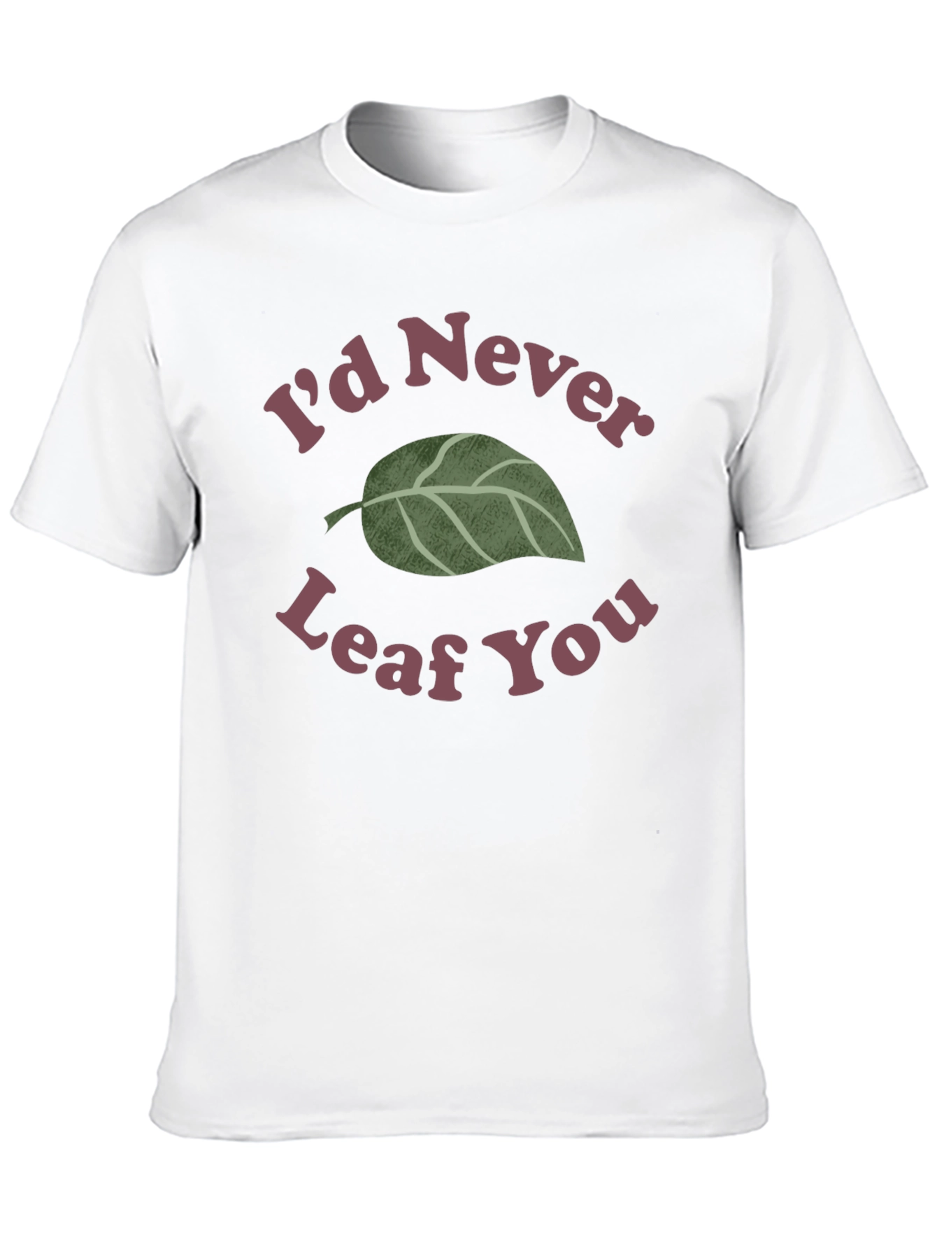 Id Never Leaf You Graphic Tee - Black T-Shirt