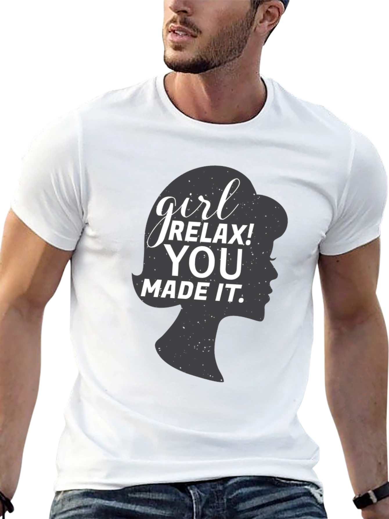 Girl Relax You Made It Black Graphic Tee