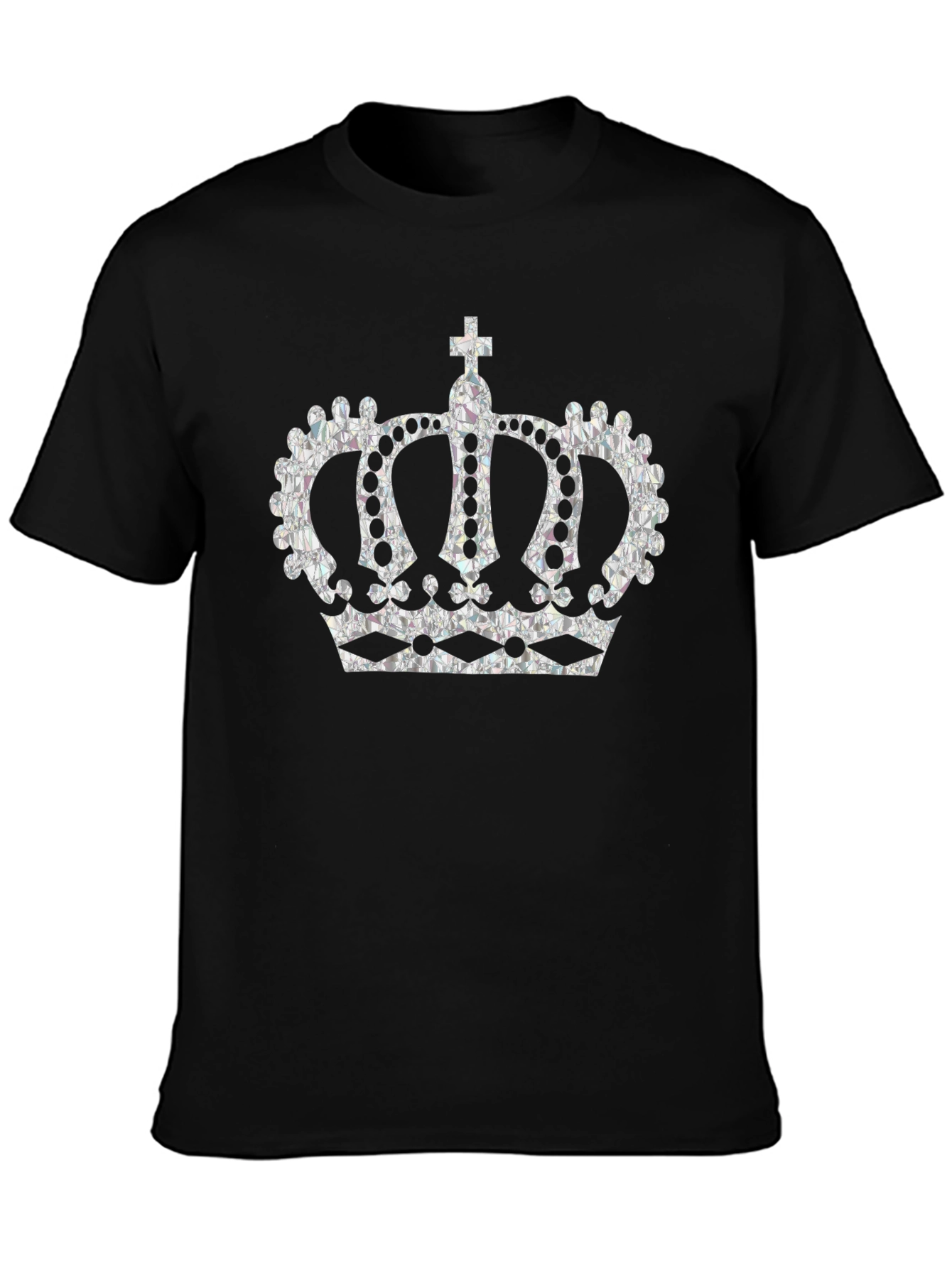 Regal Crown Graphic Tee - Stylish Black T-Shirt