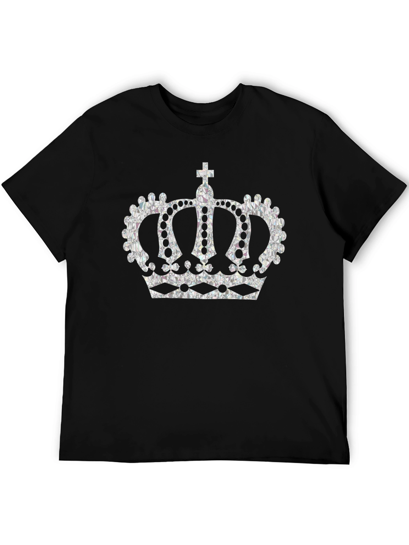 Regal Crown Graphic Tee - Stylish Black T-Shirt