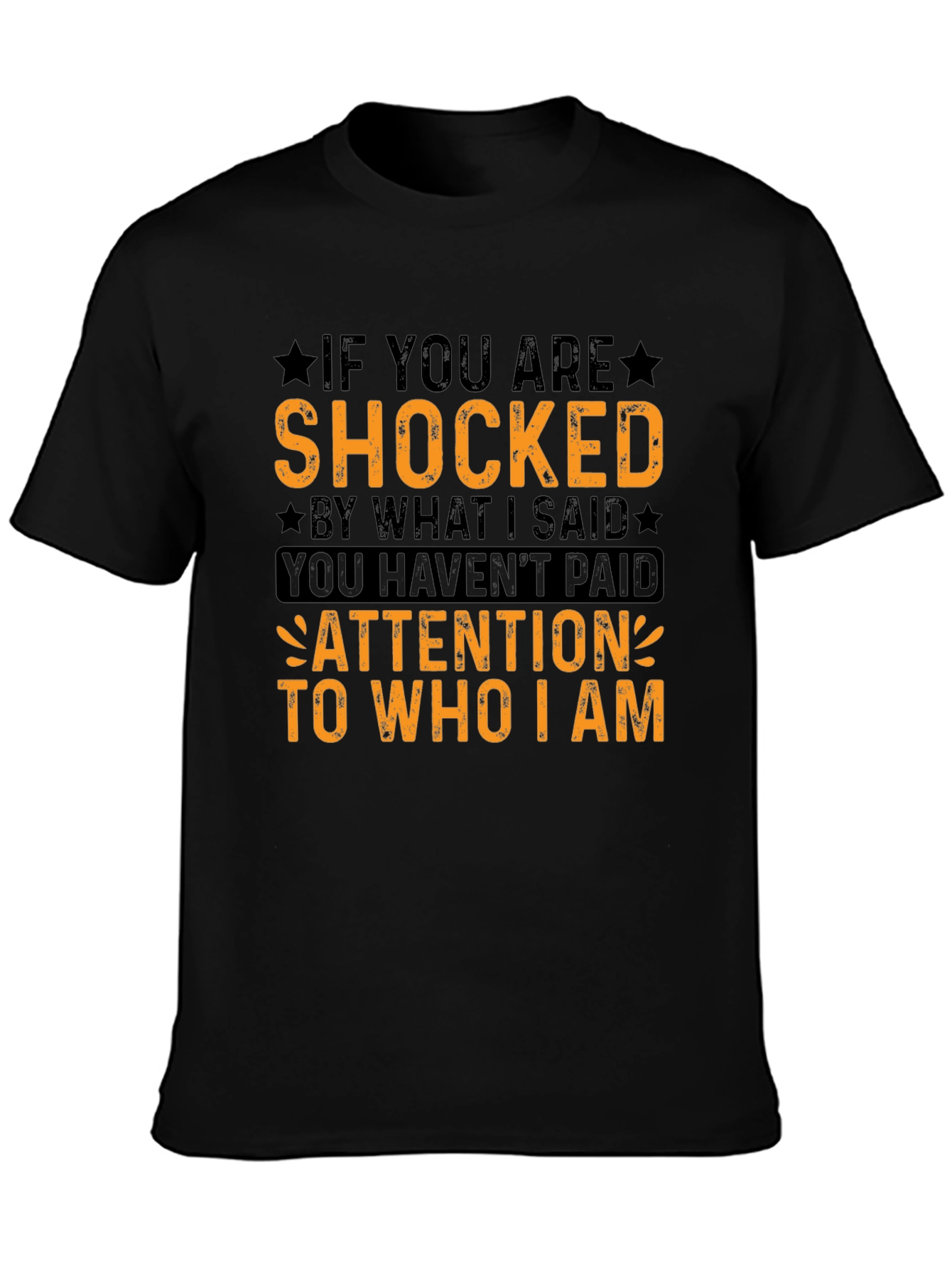 Shocked Quote Graphic Tee - Black