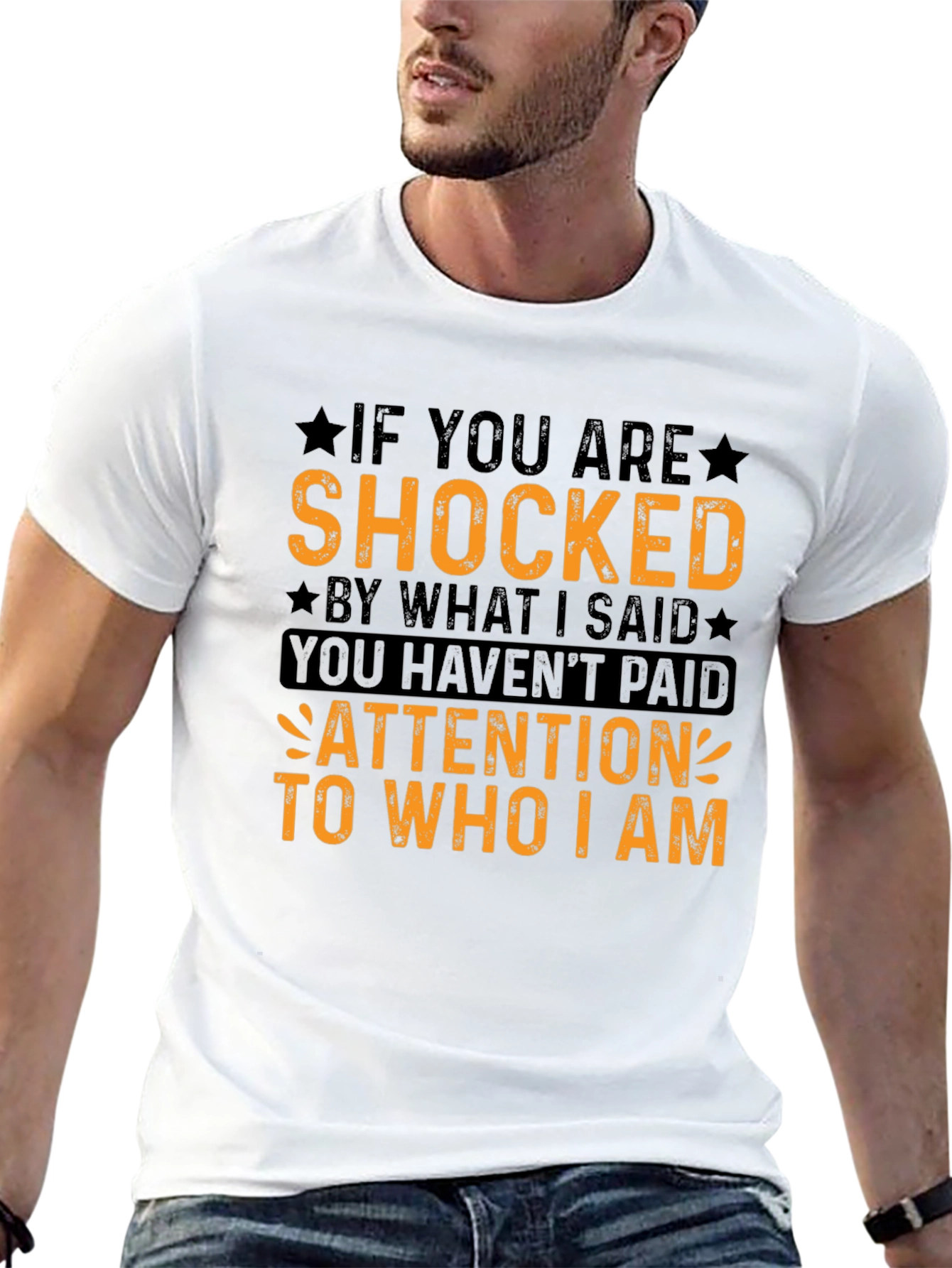 Shocked Quote Graphic Tee - Black