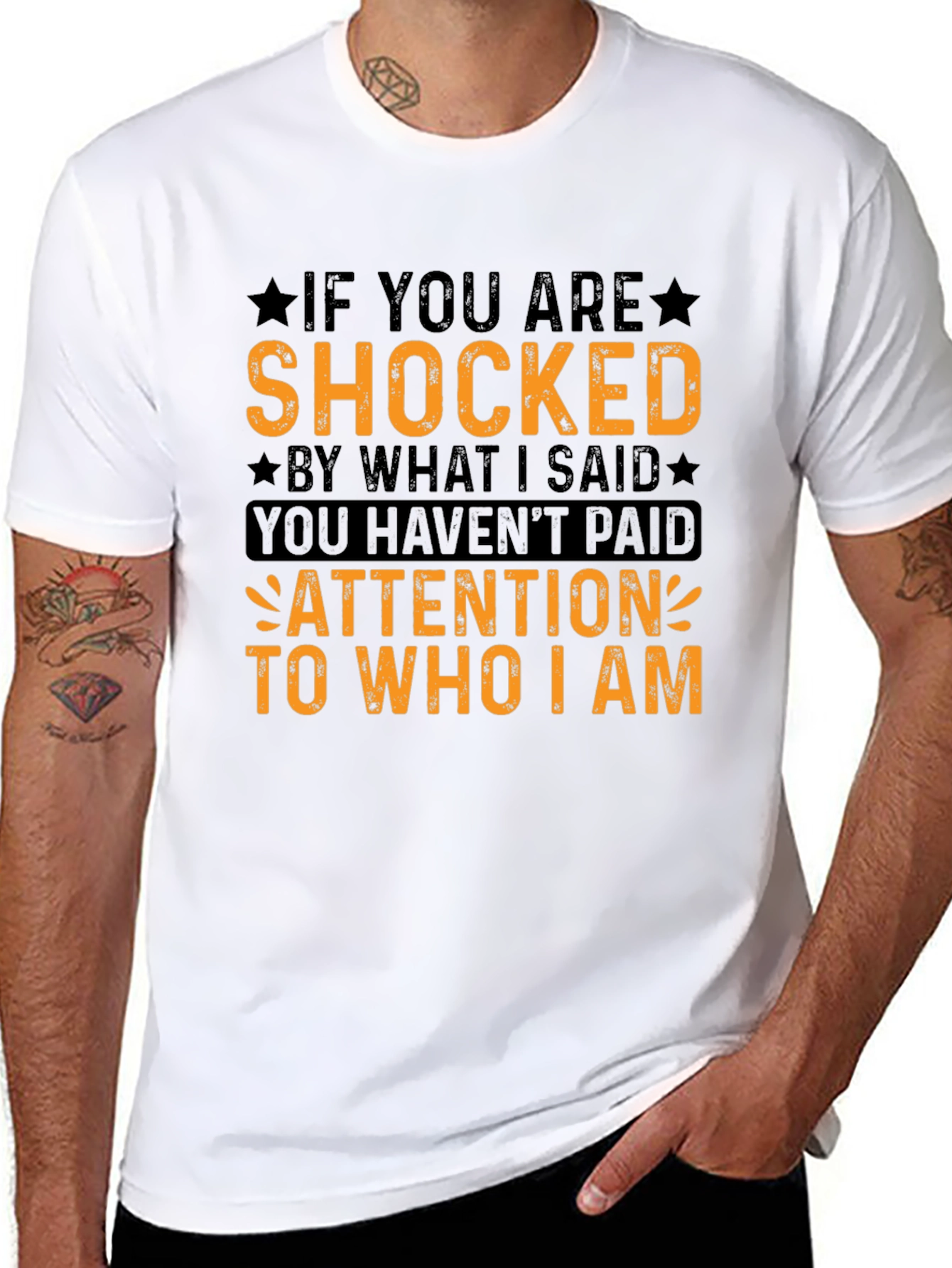 Shocked Quote Graphic Tee - Black