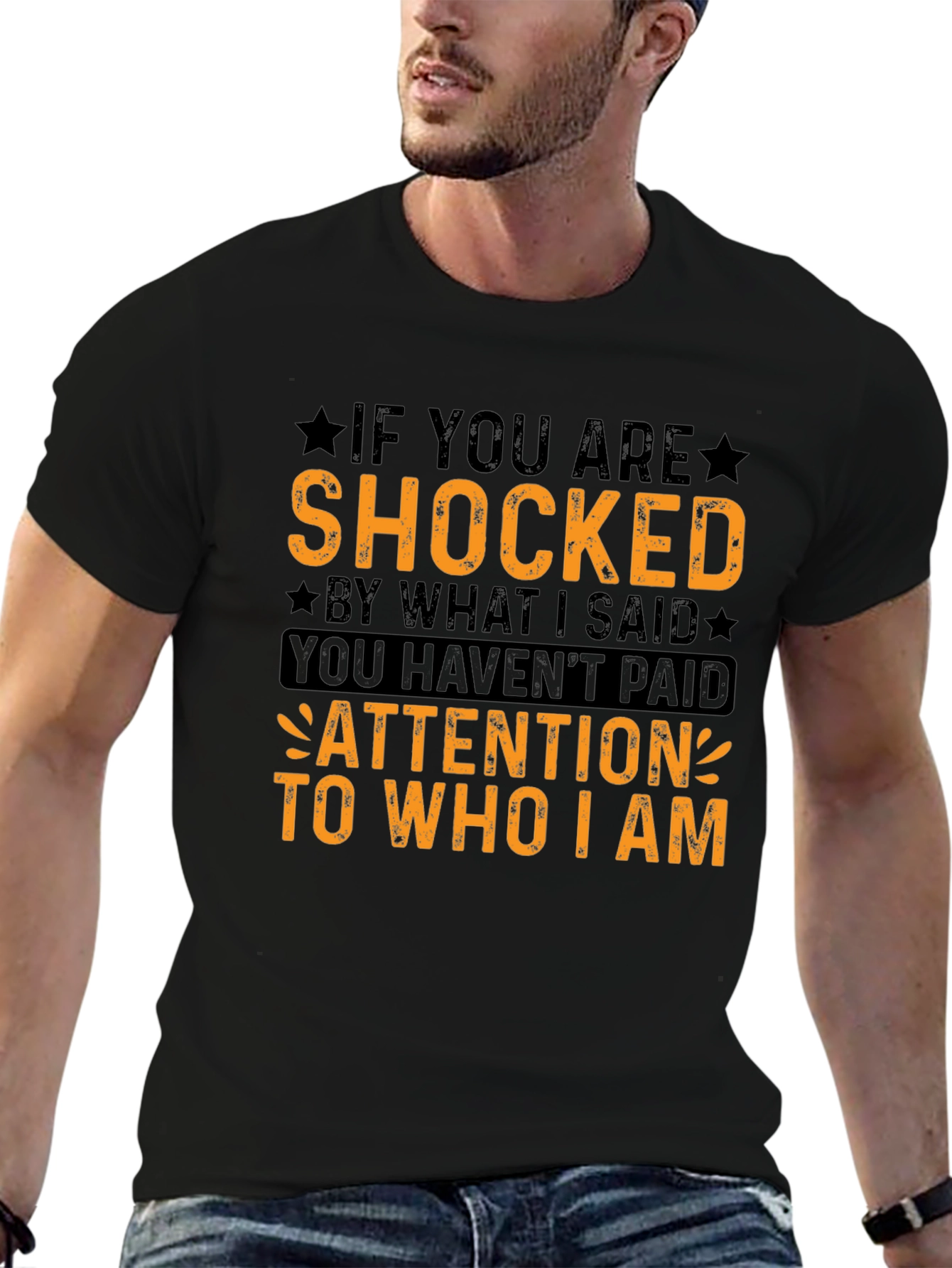 Shocked Quote Graphic Tee - Black