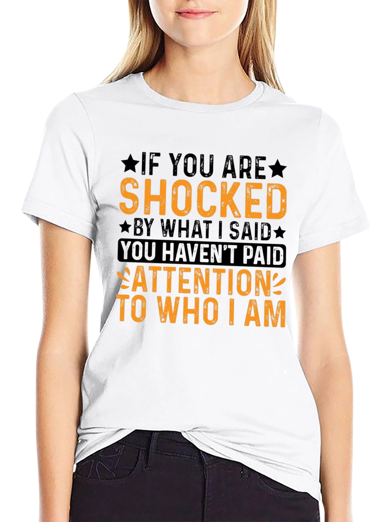 Shocked Quote Graphic Tee - Black