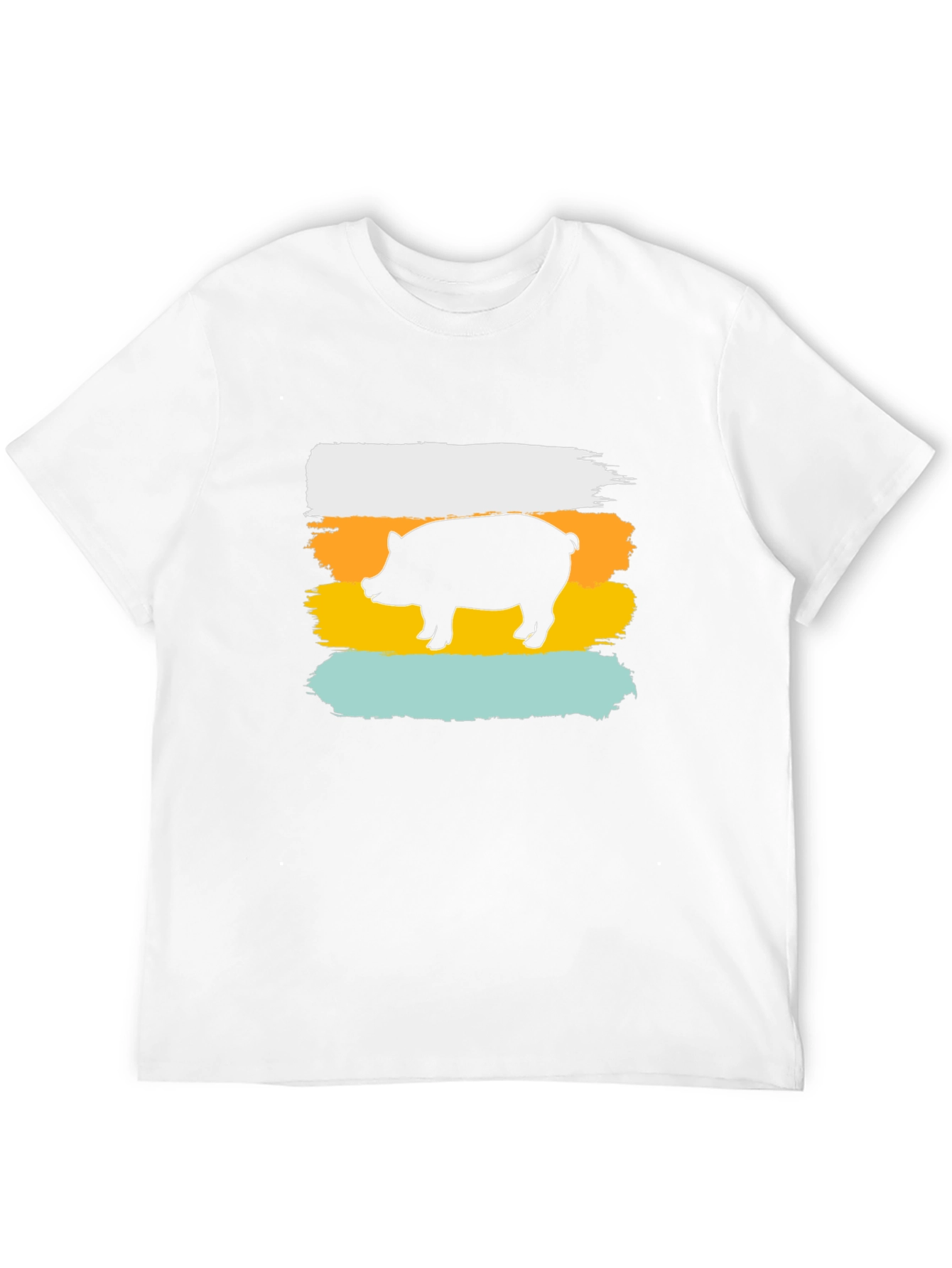 Retro Pig Silhouette Graphic Tee