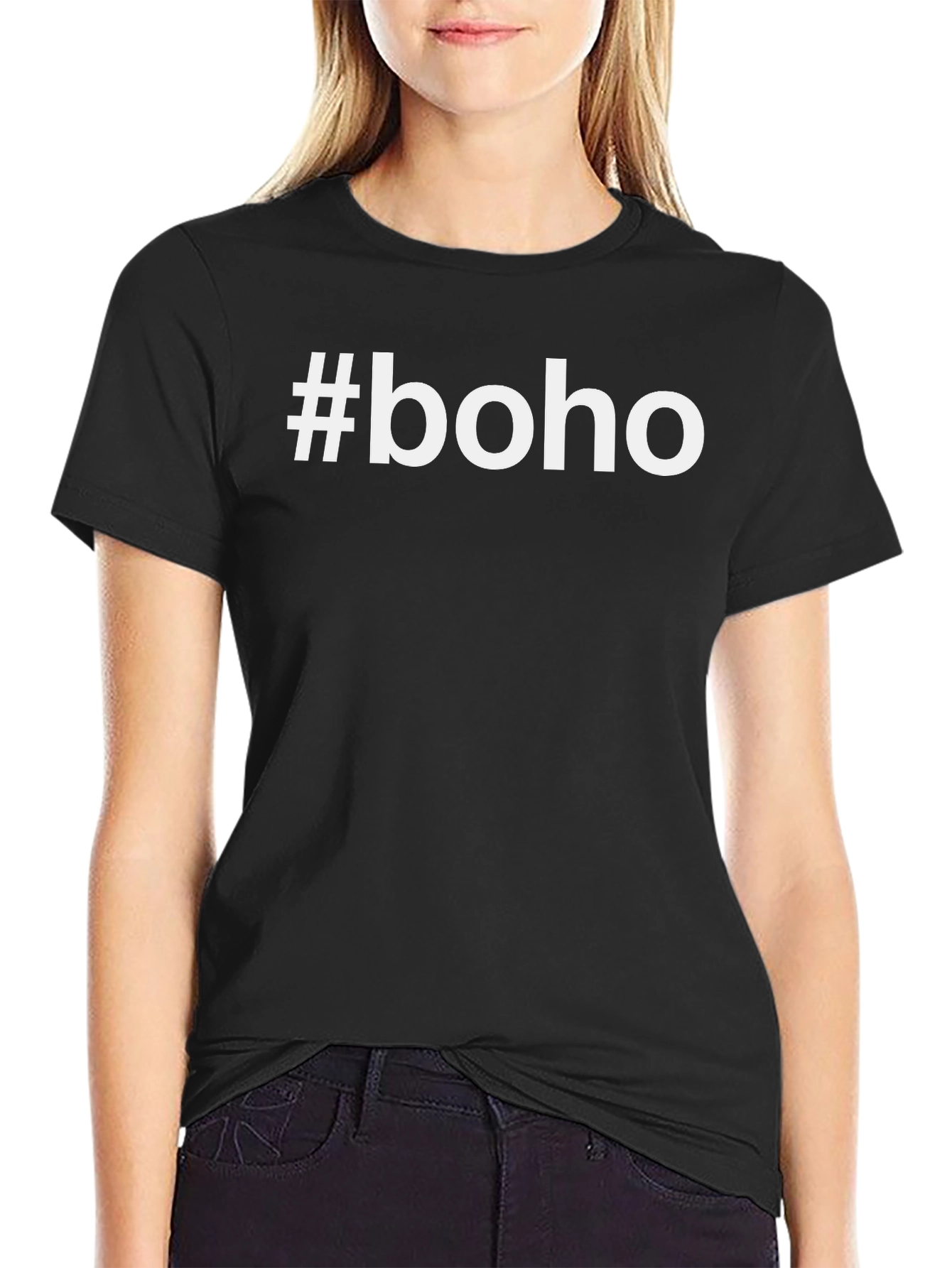 #Boho Graphic Tee - Stylish & Trendy Black T-Shirt