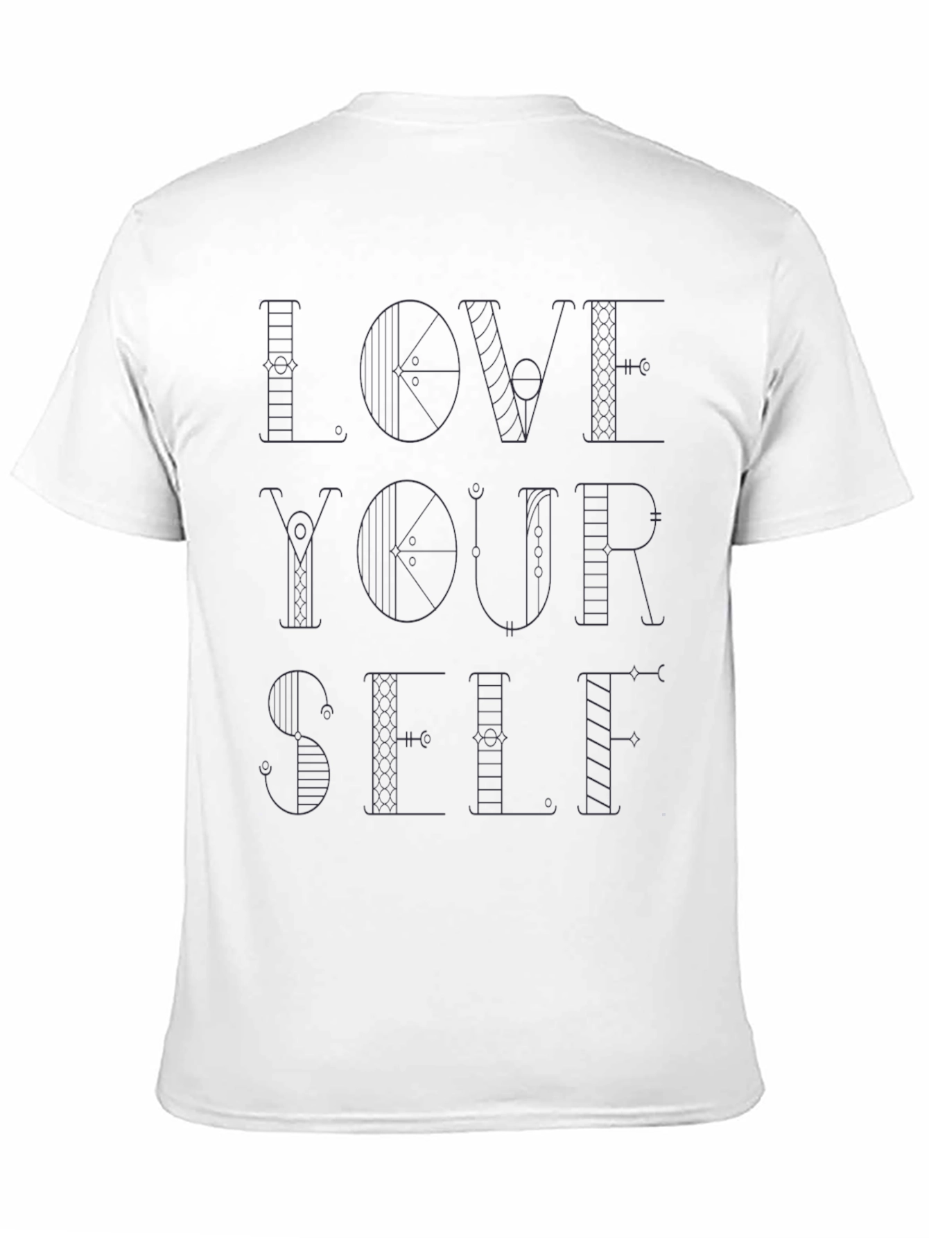 Love Yourself Geometric Graphic T-Shirt