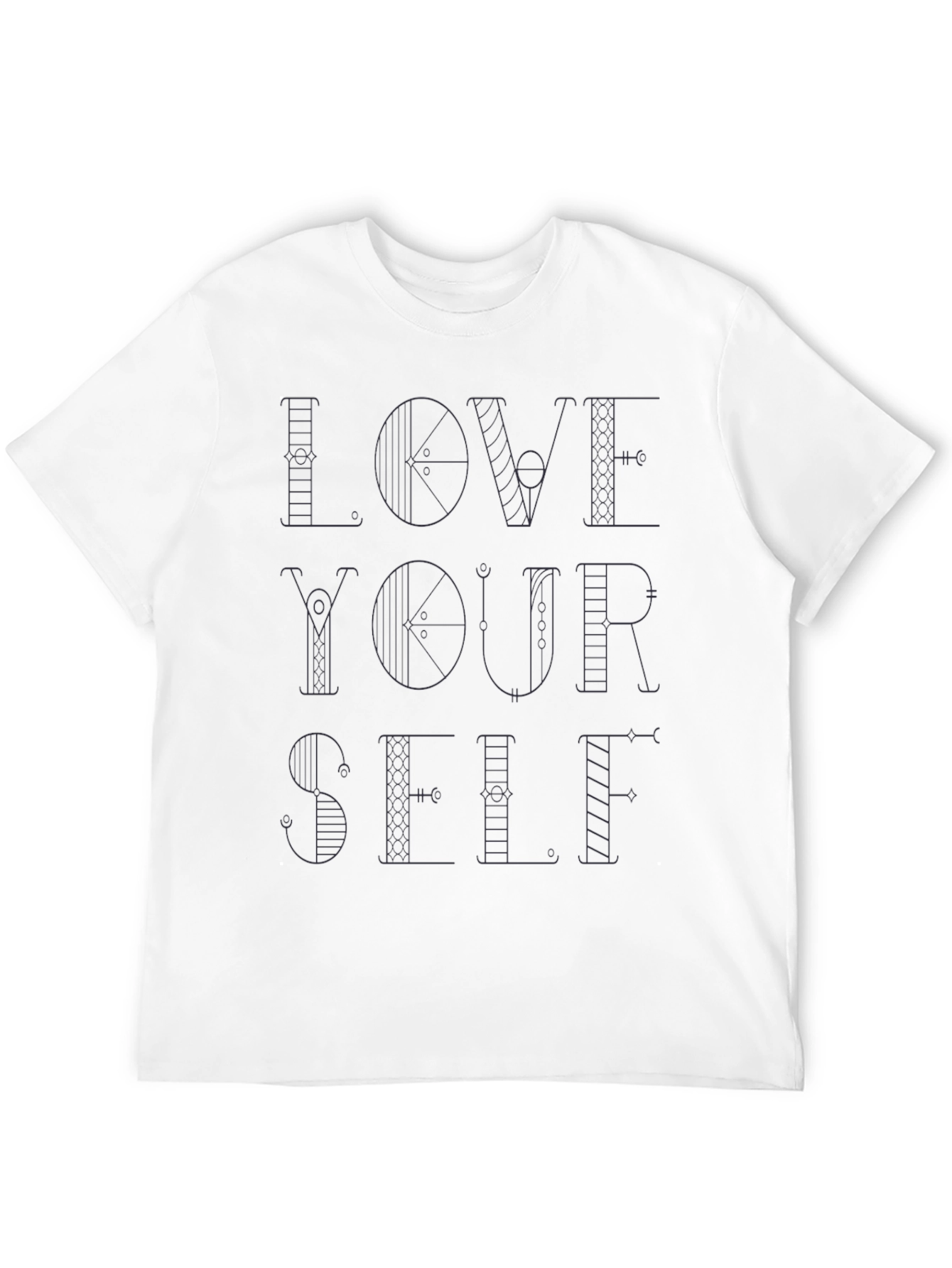 Love Yourself Geometric Graphic T-Shirt