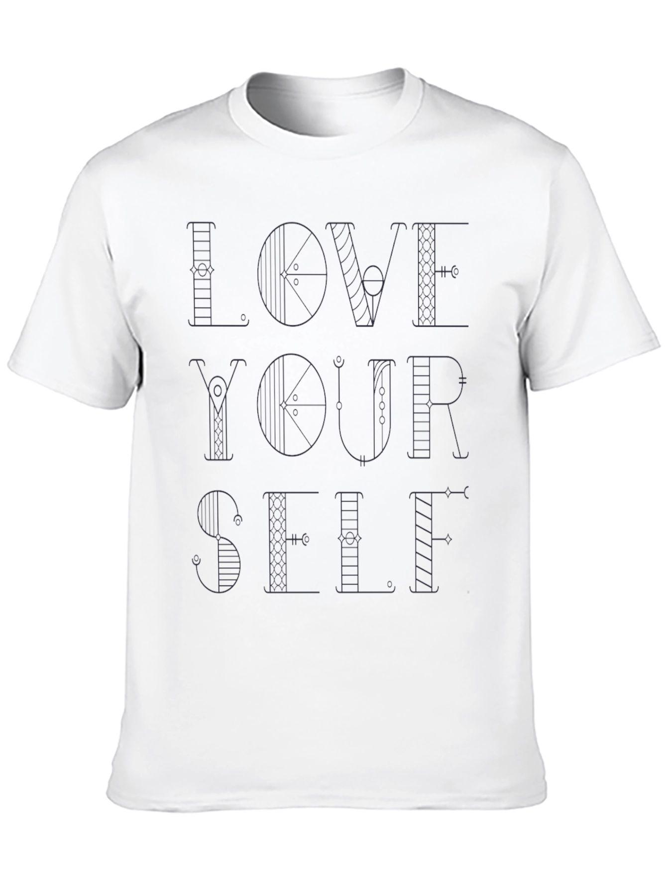 Love Yourself Geometric Graphic T-Shirt