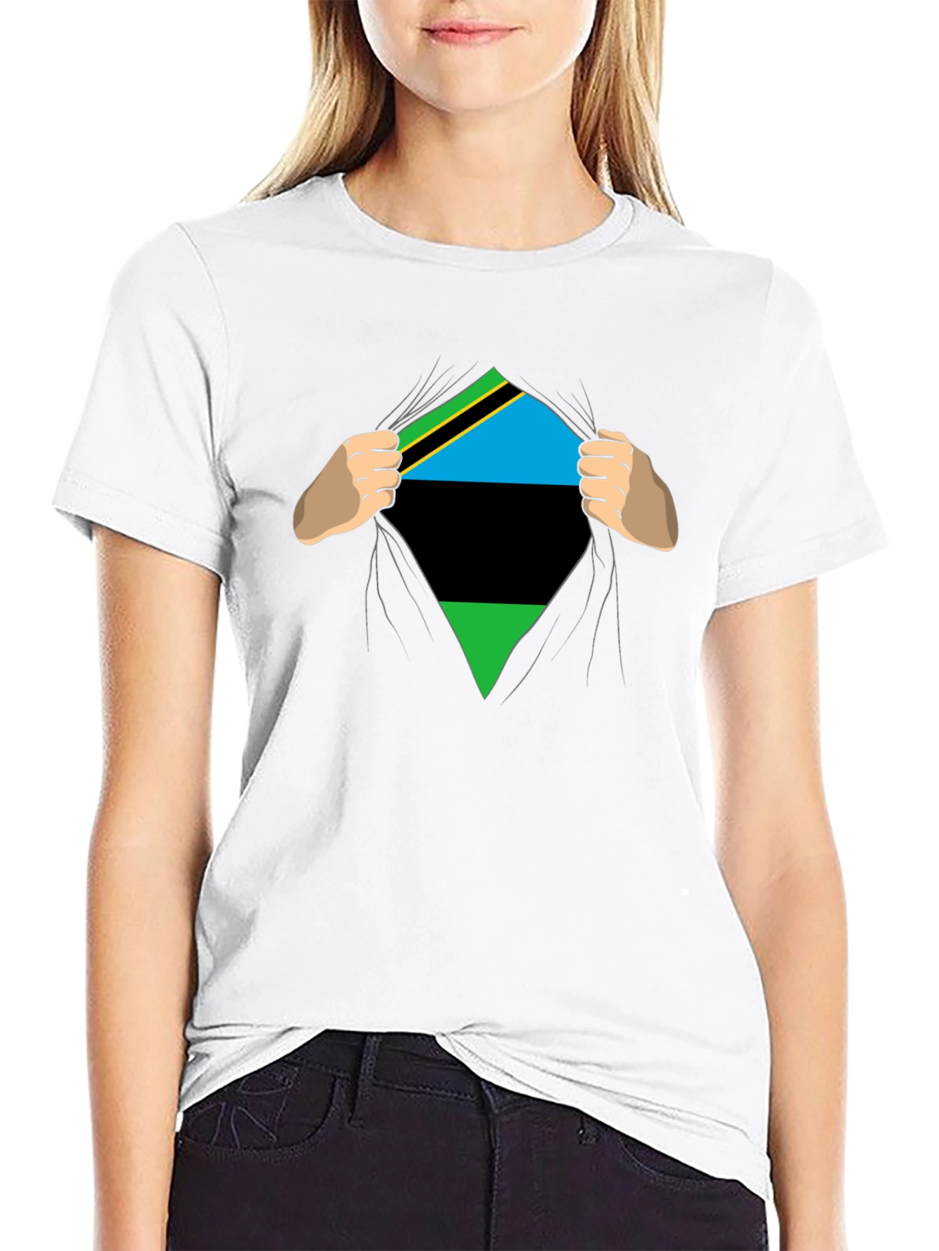 Tanzania Flag Ripped T-Shirt - Show Your Pride!