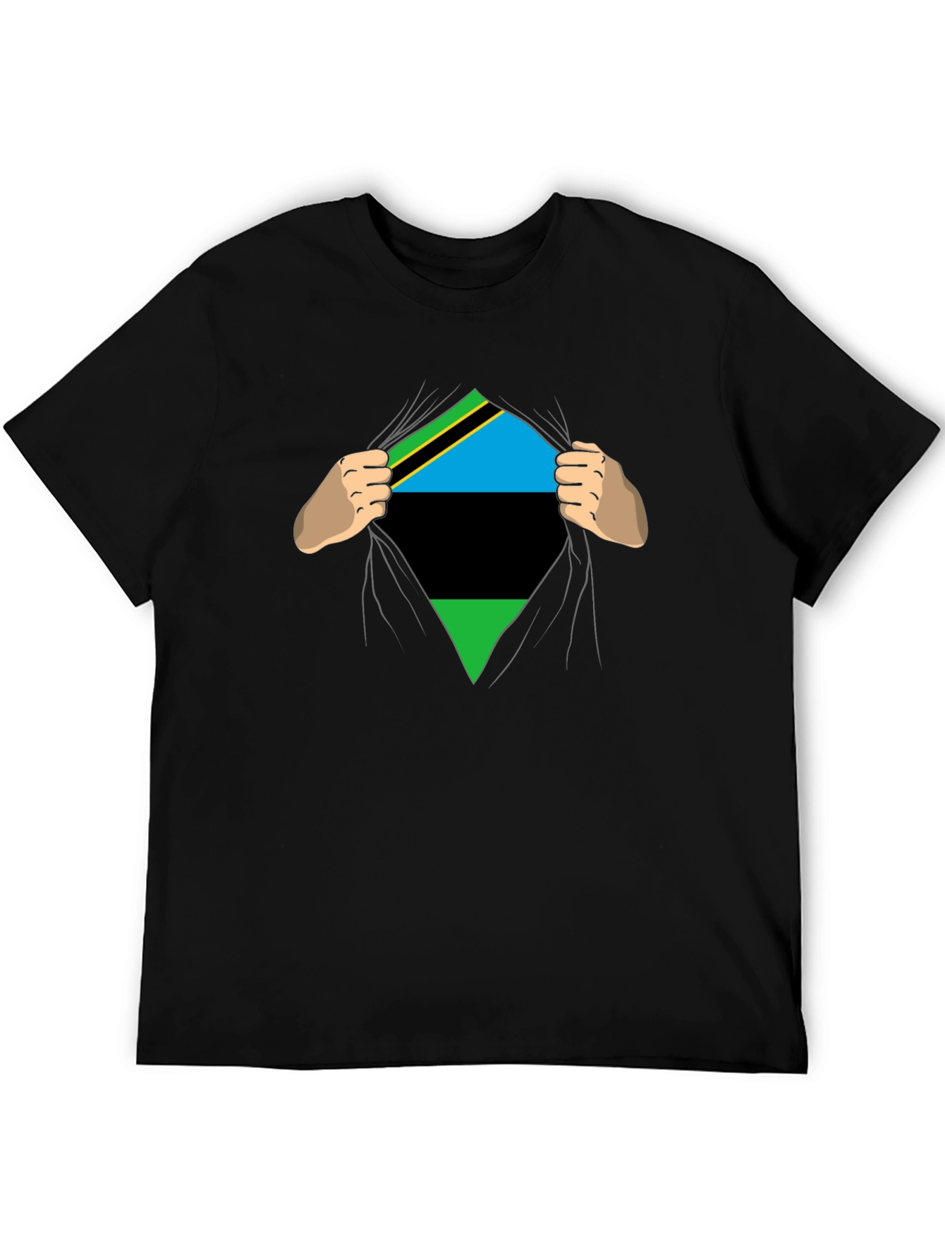 Tanzania Flag Ripped T-Shirt - Show Your Pride!